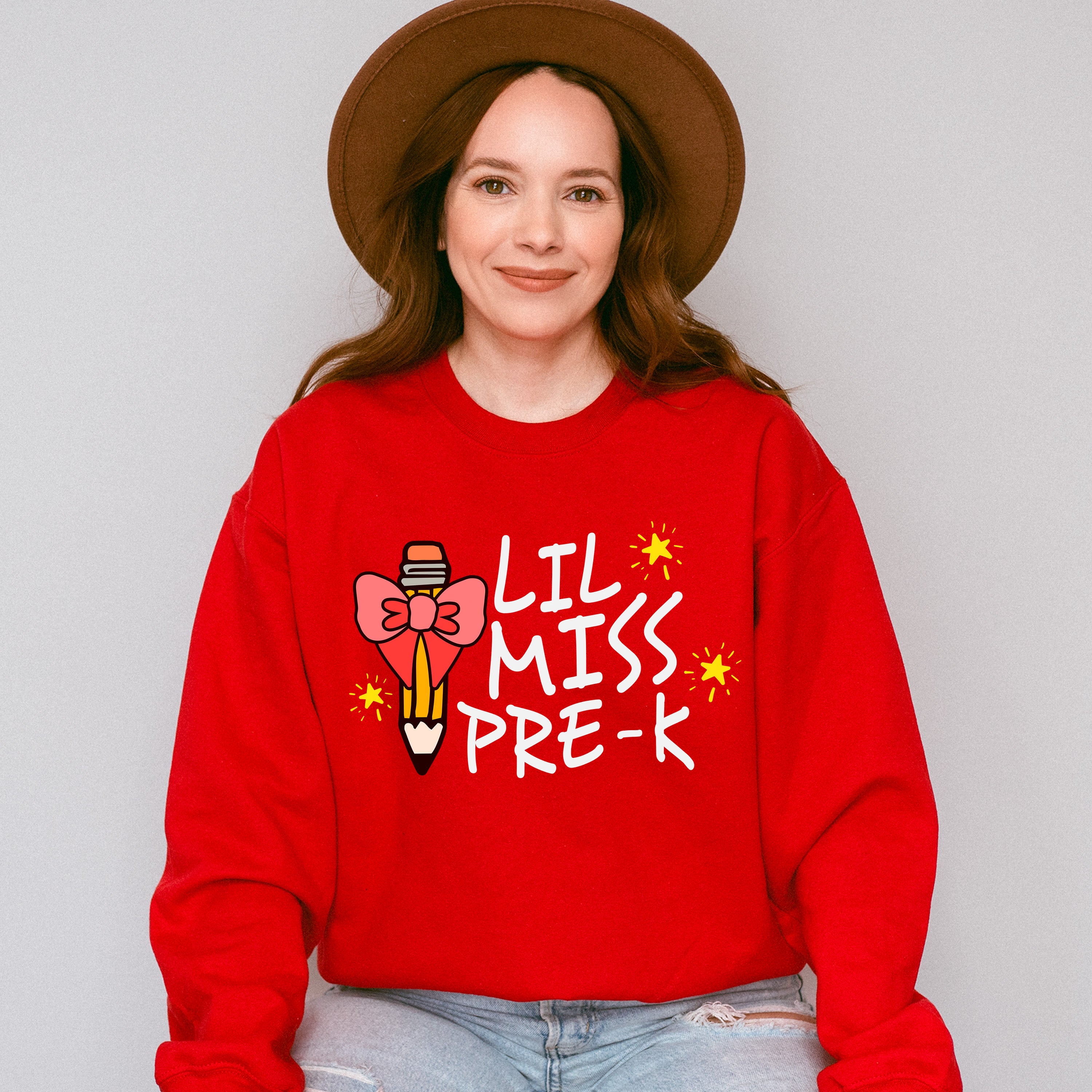 Lil Miss Pre-k Design - Pre-K Unisex Crewneck T-Shirt Sweatshirt Hoodie