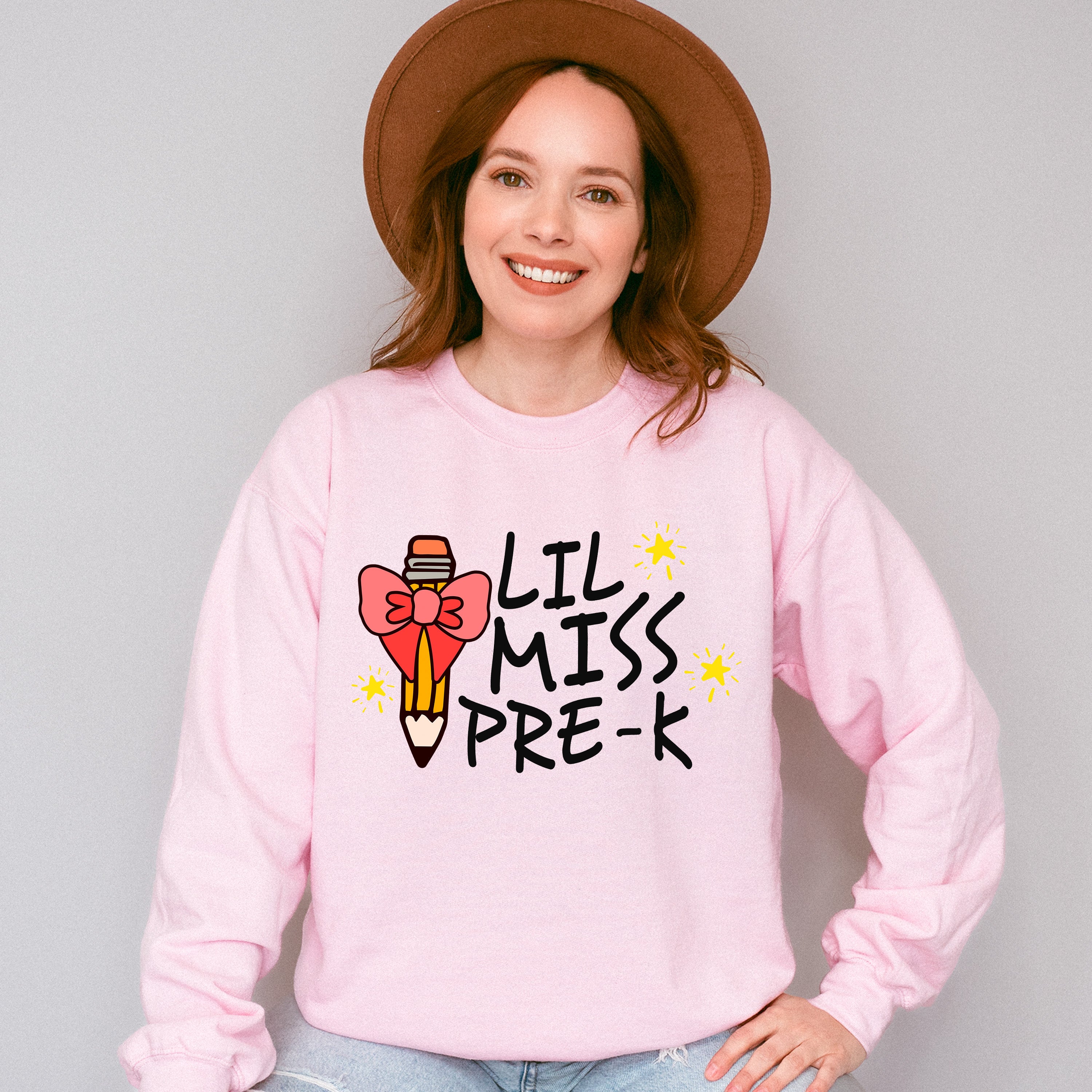 Lil Miss Pre-k Design - Pre-K Unisex Crewneck T-Shirt Sweatshirt Hoodie