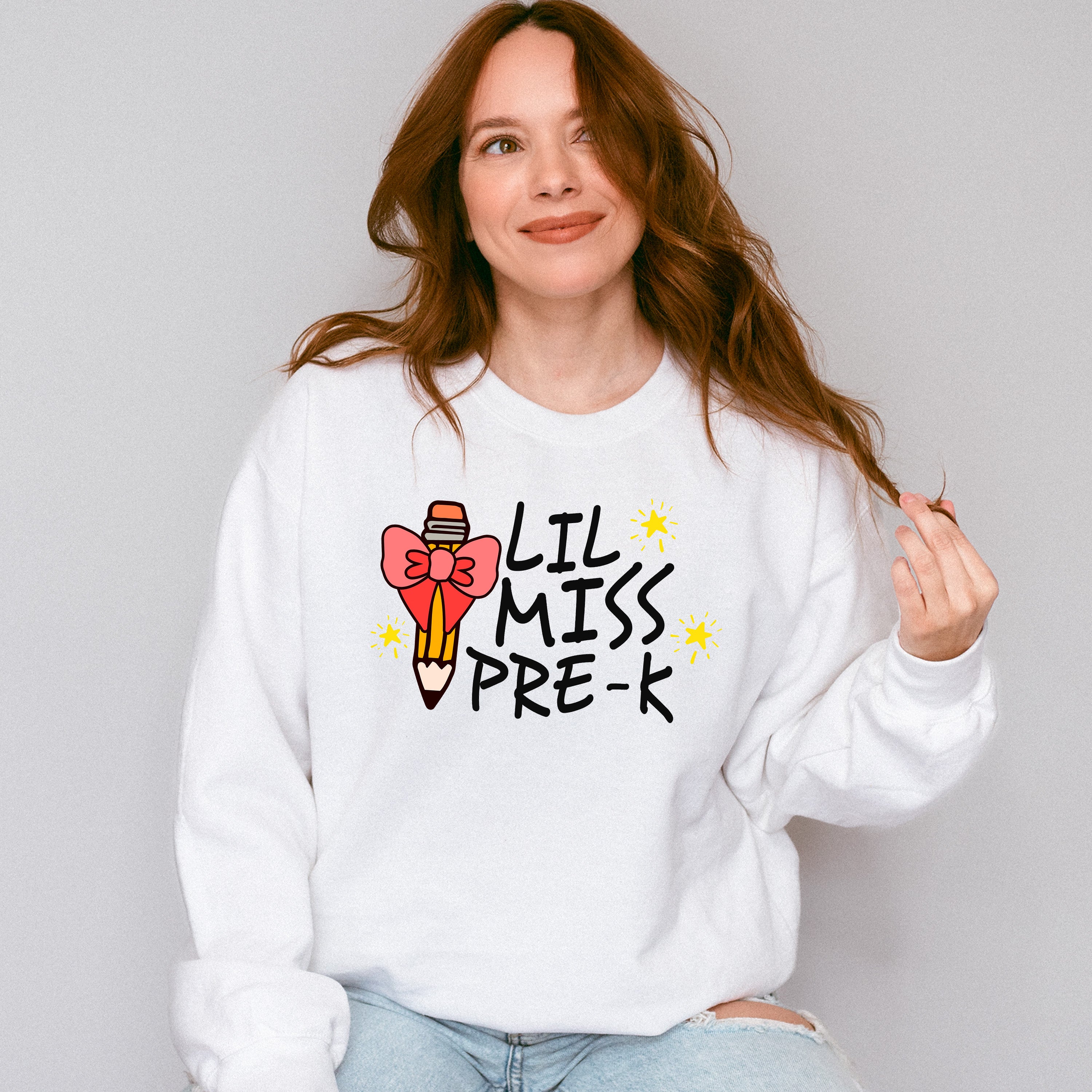 Lil Miss Pre-k Design - Pre-K Unisex Crewneck T-Shirt Sweatshirt Hoodie