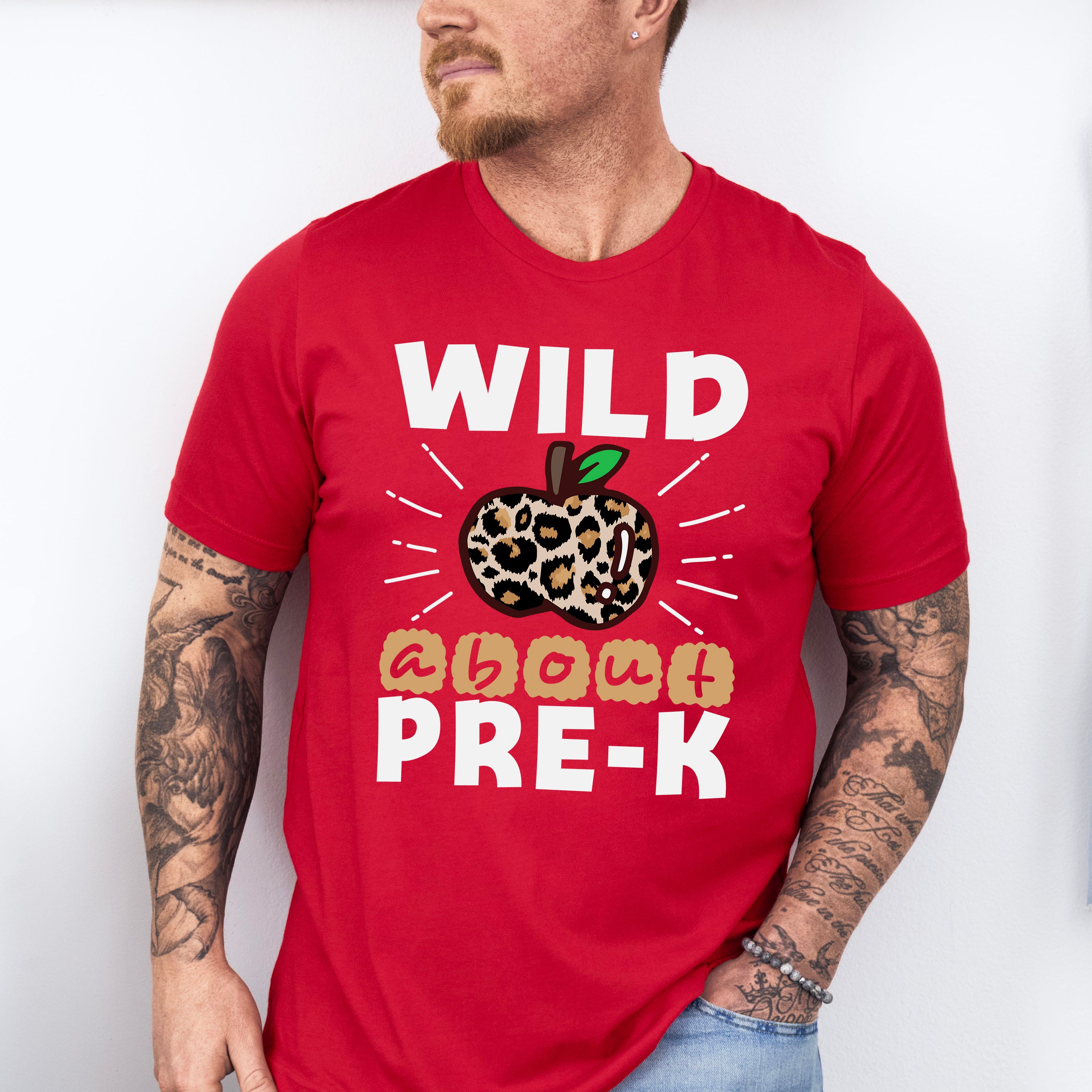 Wild About Pre-k Design - Pre-K Unisex Crewneck T-Shirt Sweatshirt Hoodie