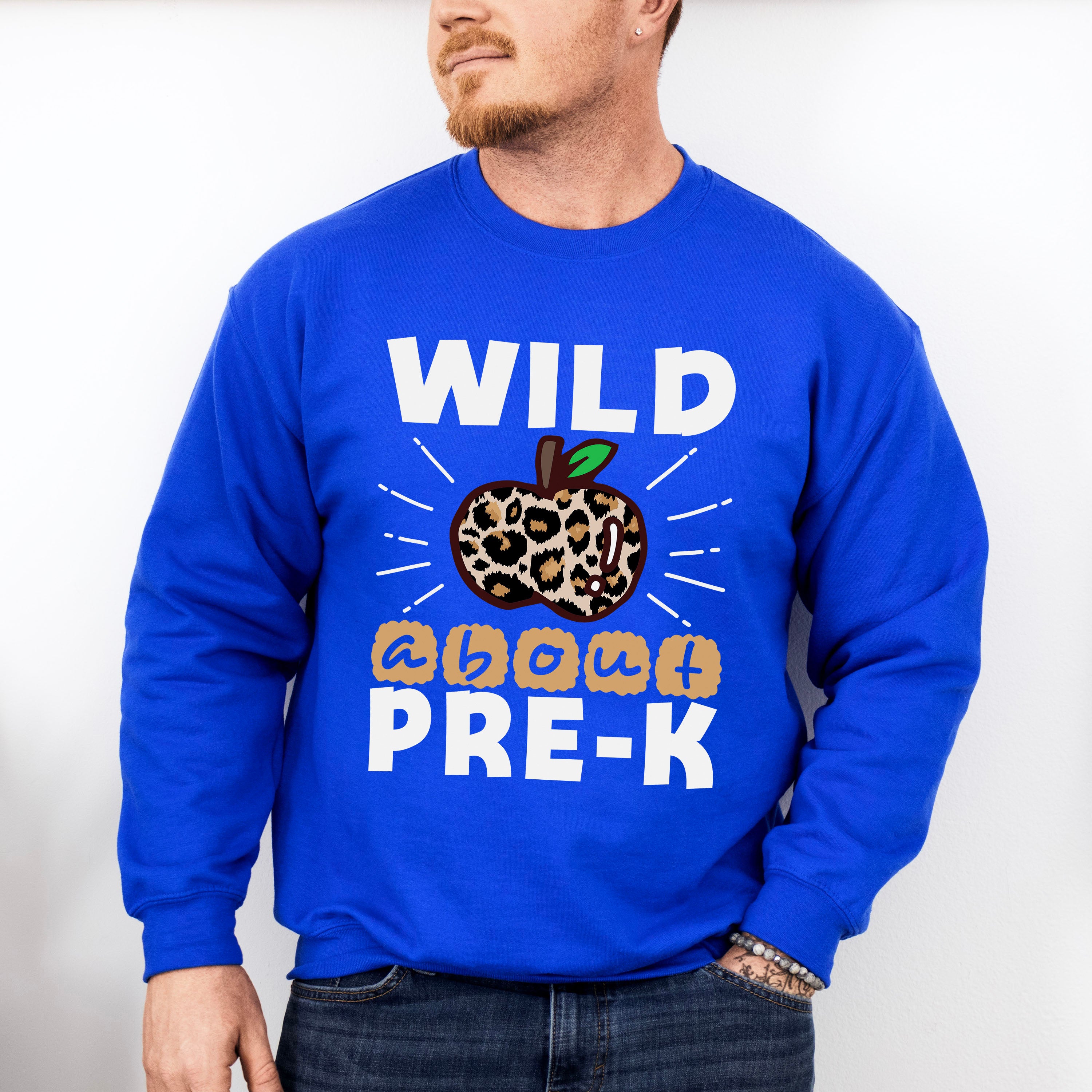 Wild About Pre-k Design - Pre-K Unisex Crewneck T-Shirt Sweatshirt Hoodie