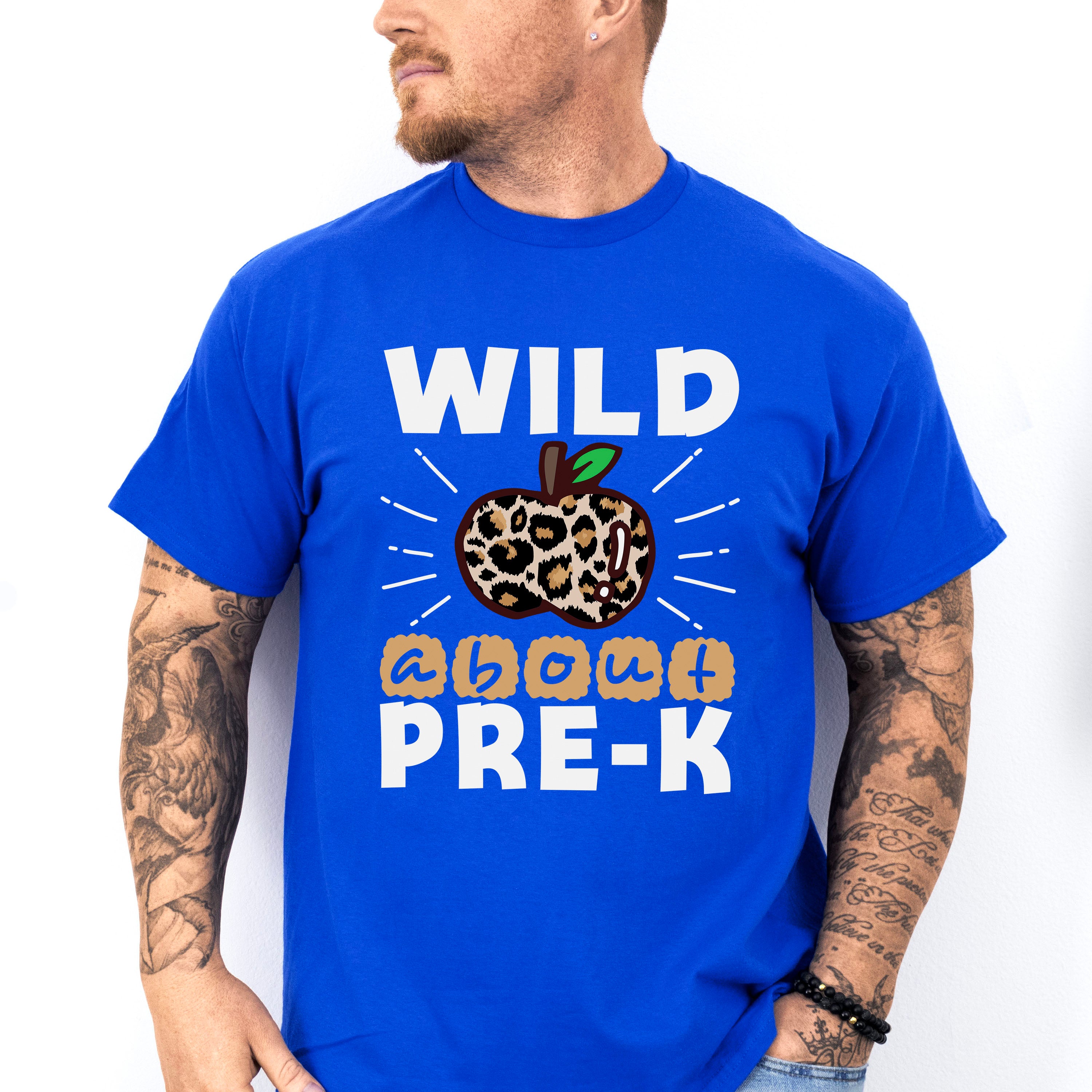 Wild About Pre-k Design - Pre-K Unisex Crewneck T-Shirt Sweatshirt Hoodie