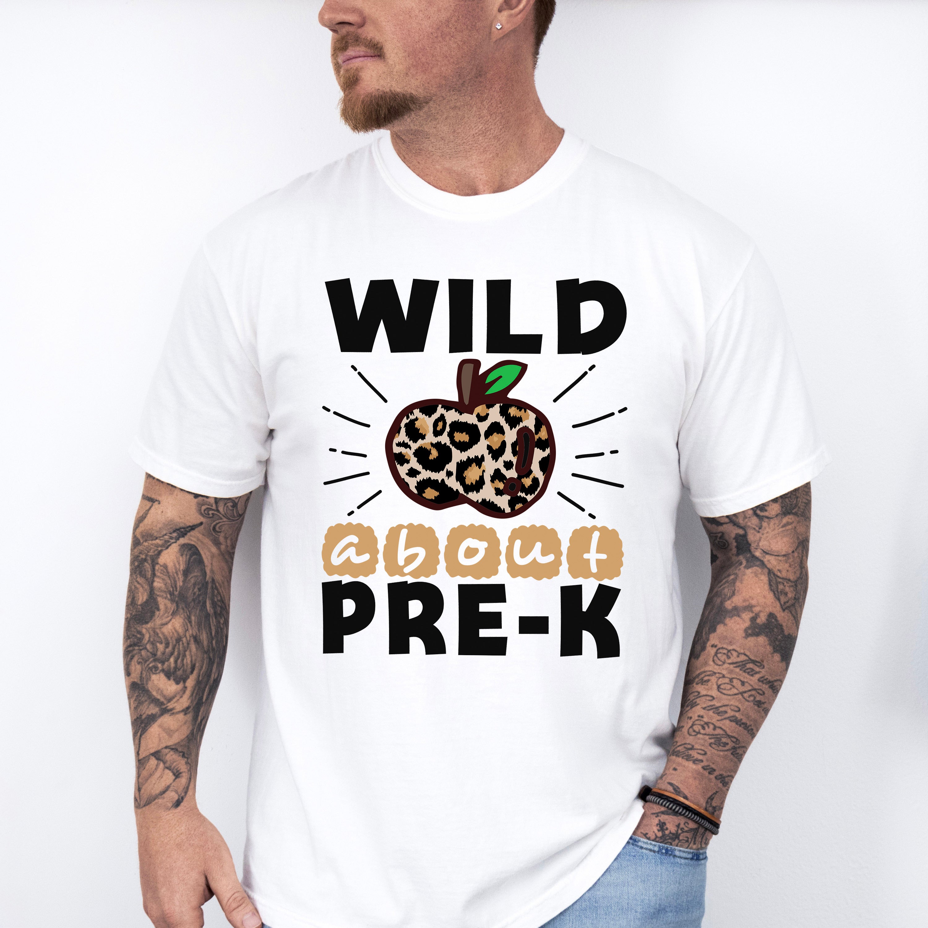 Wild About Pre-k Design - Pre-K Unisex Crewneck T-Shirt Sweatshirt Hoodie