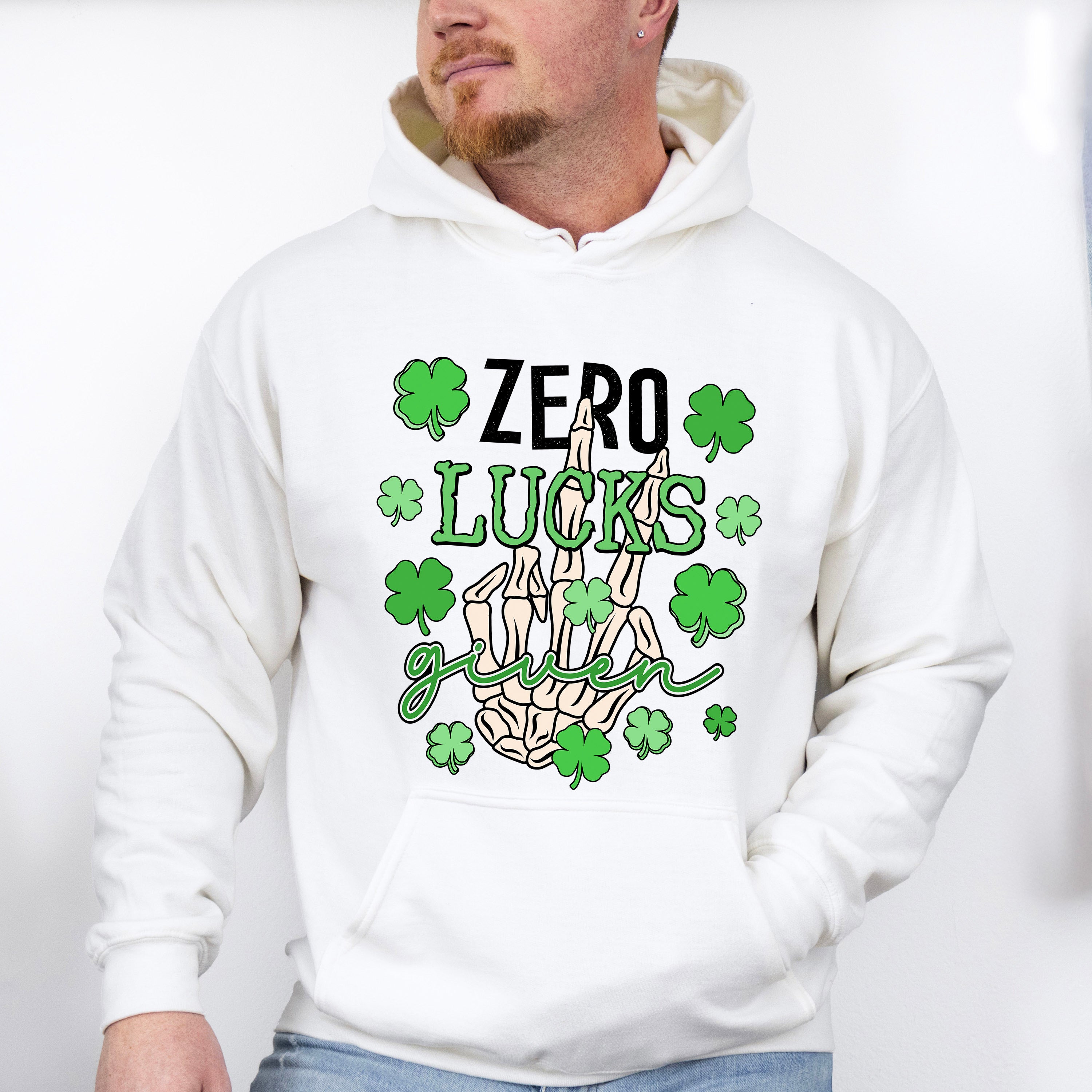 Zero Lucks Given - St. Patrick's Day Theme Unisex Crewneck T-Shirt Sweatshirt Hoodie