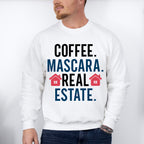 Coffee Mascara Real Estate Design - Realtor Unisex Crewneck T-Shirt Sweatshirt Hoodie
