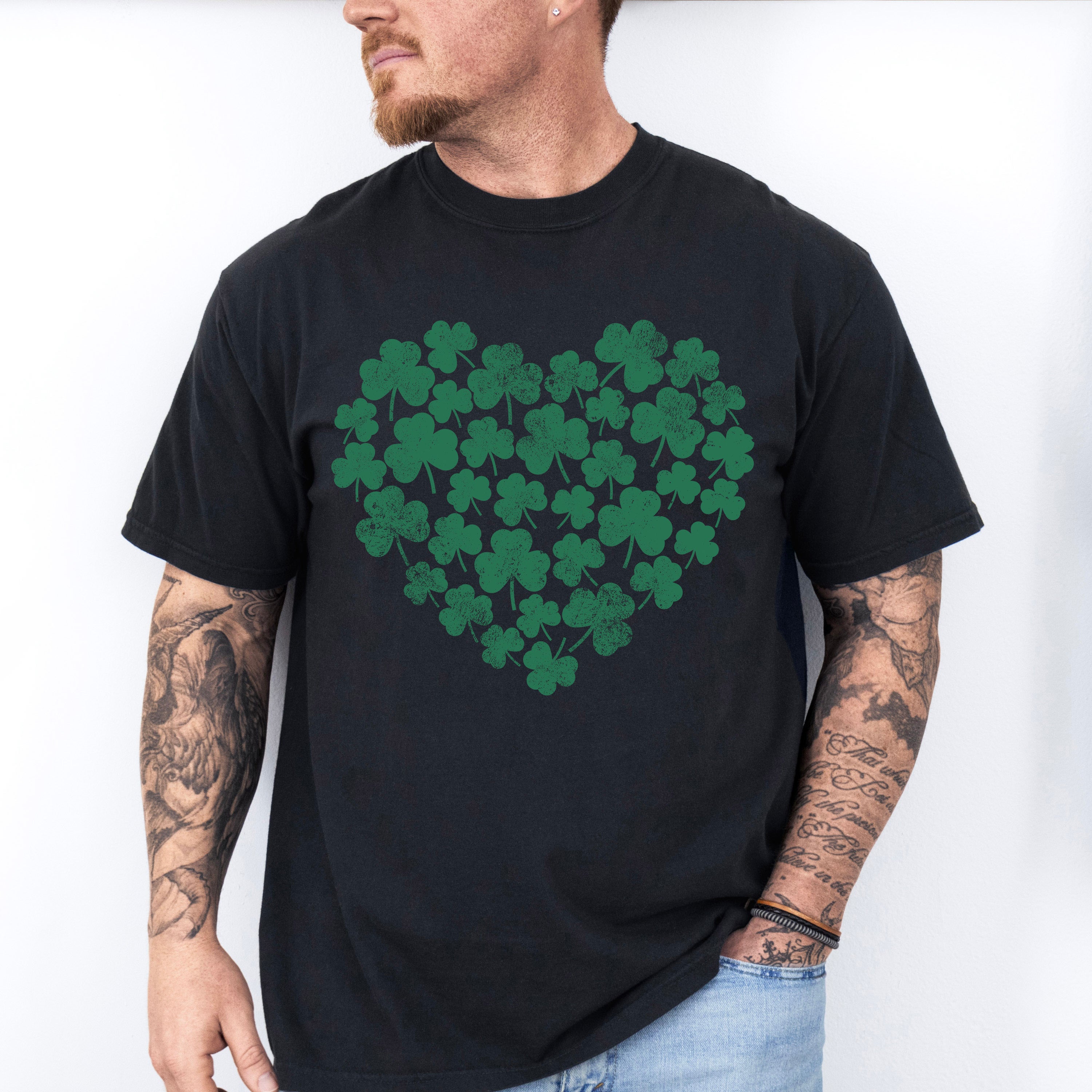 Clovers Heart - St. Patrick's Day Theme Unisex Crewneck T-Shirt Sweatshirt Hoodie