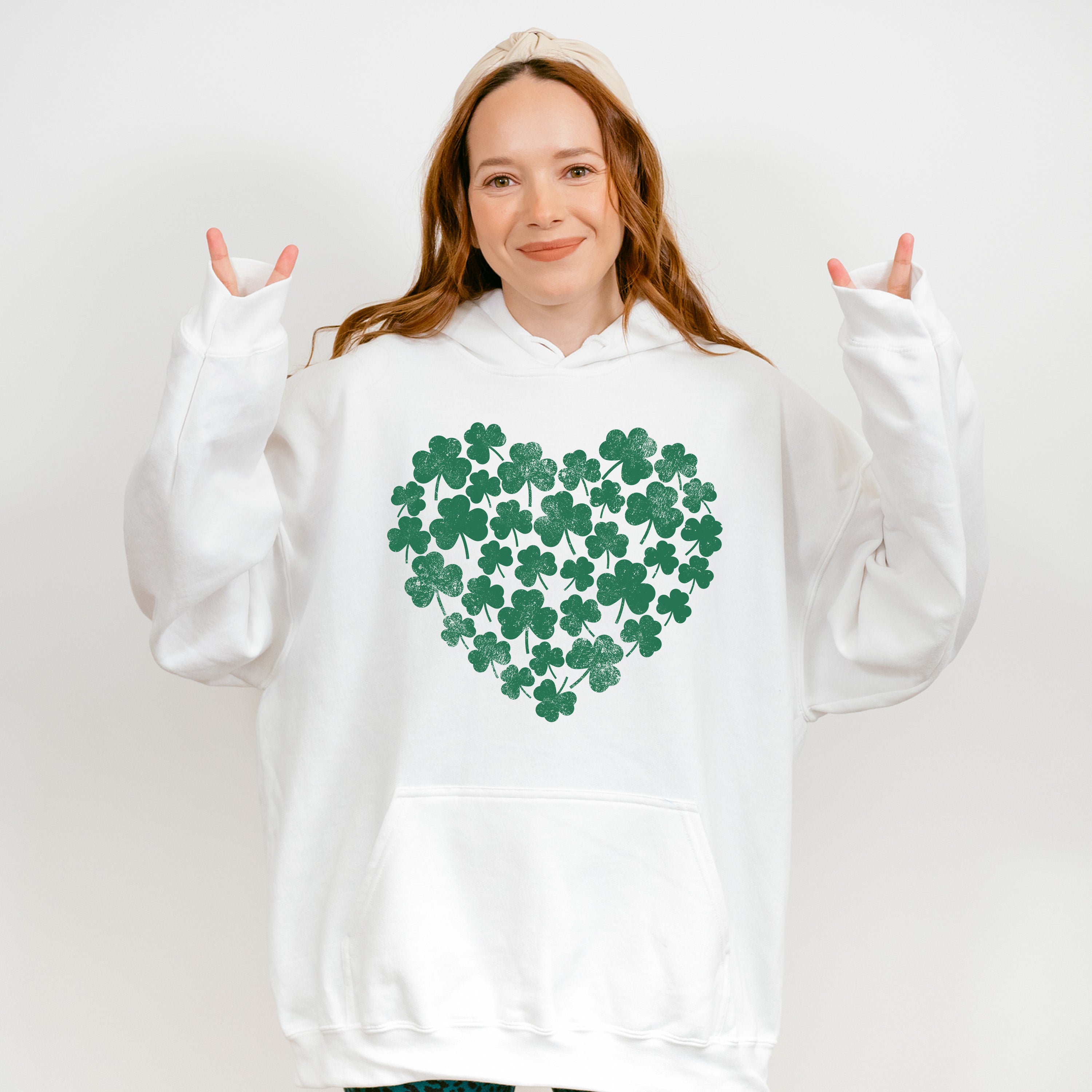 Clovers Heart - St. Patrick's Day Theme Unisex Crewneck T-Shirt Sweatshirt Hoodie