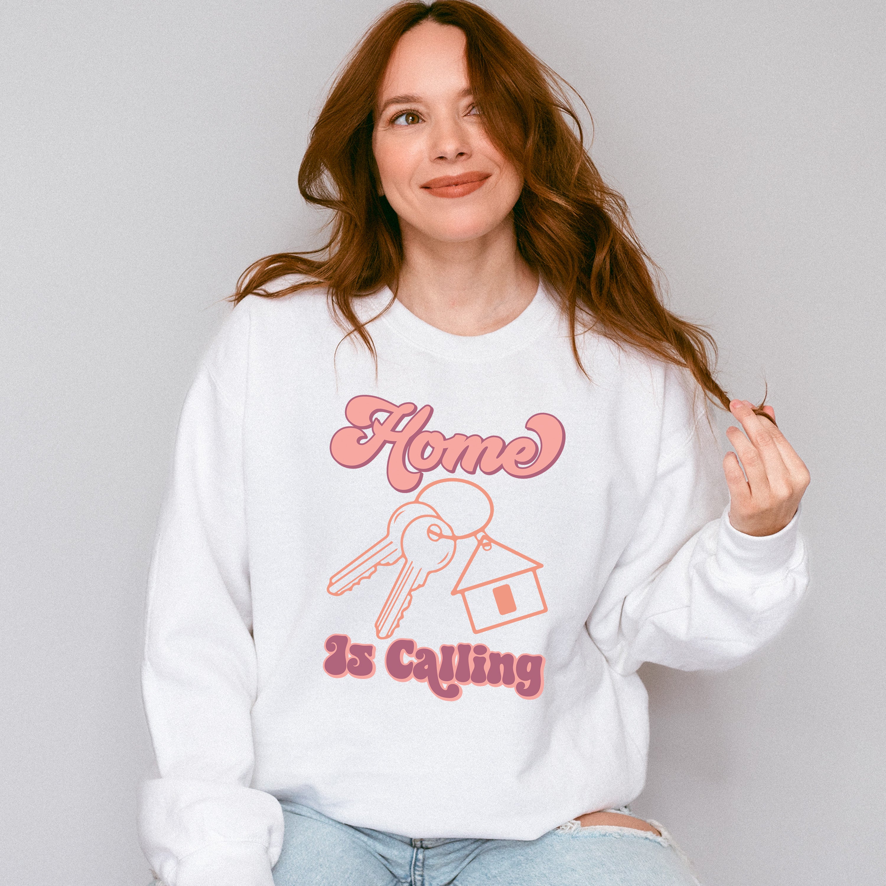 Home Is Calling Design - Realtor Unisex Crewneck T-Shirt Sweatshirt Hoodie
