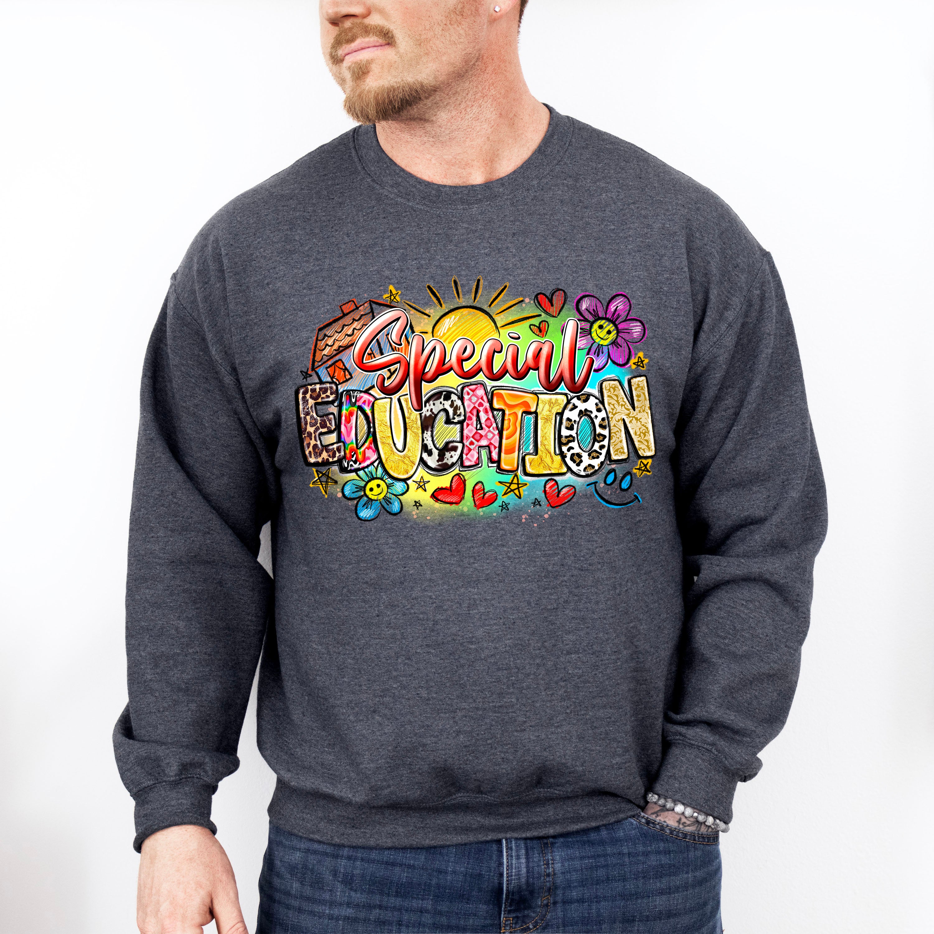 Special Education Doodles Design - Special Education Unisex Crewneck T-Shirt Sweatshirt Hoodie