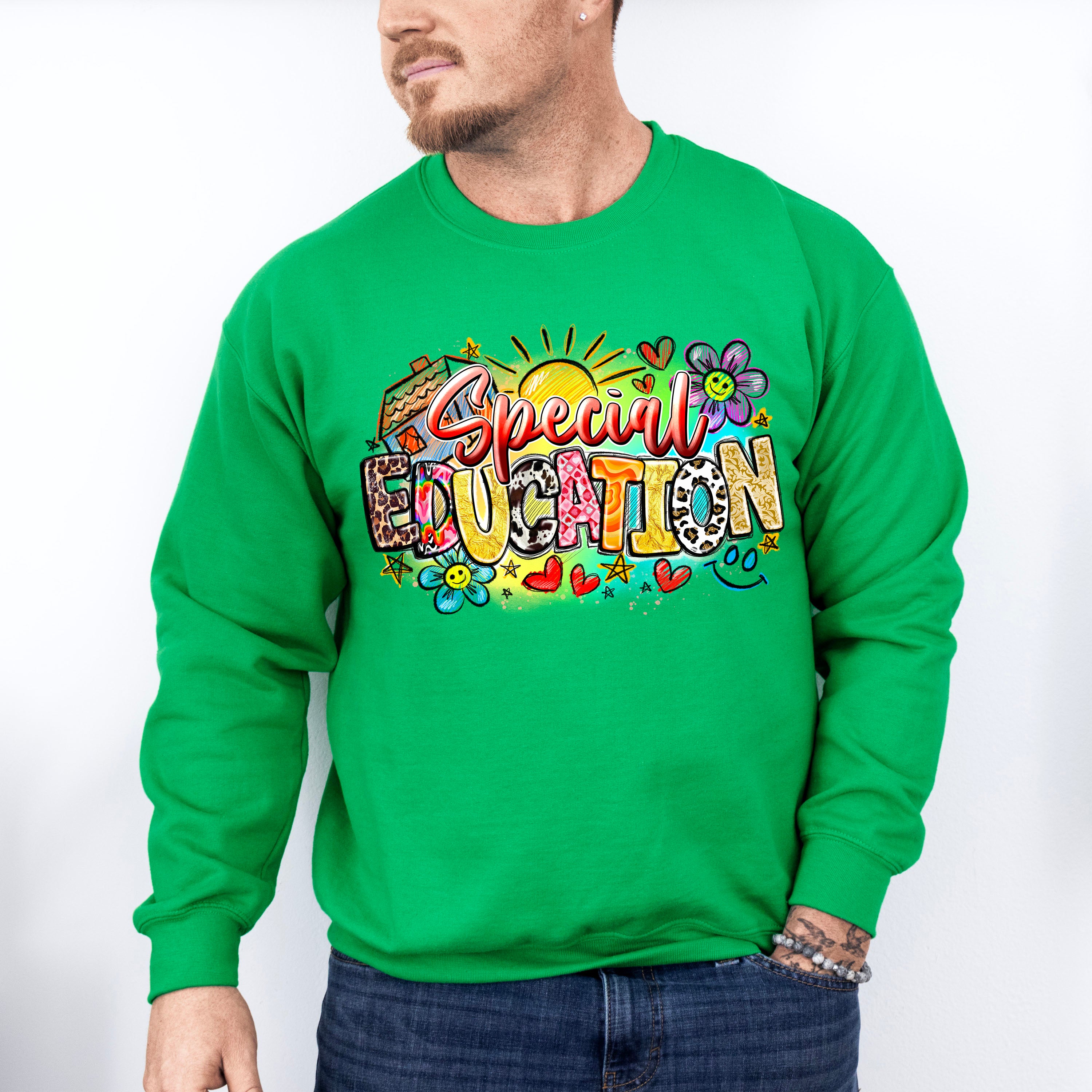 Special Education Doodles Design - Special Education Unisex Crewneck T-Shirt Sweatshirt Hoodie