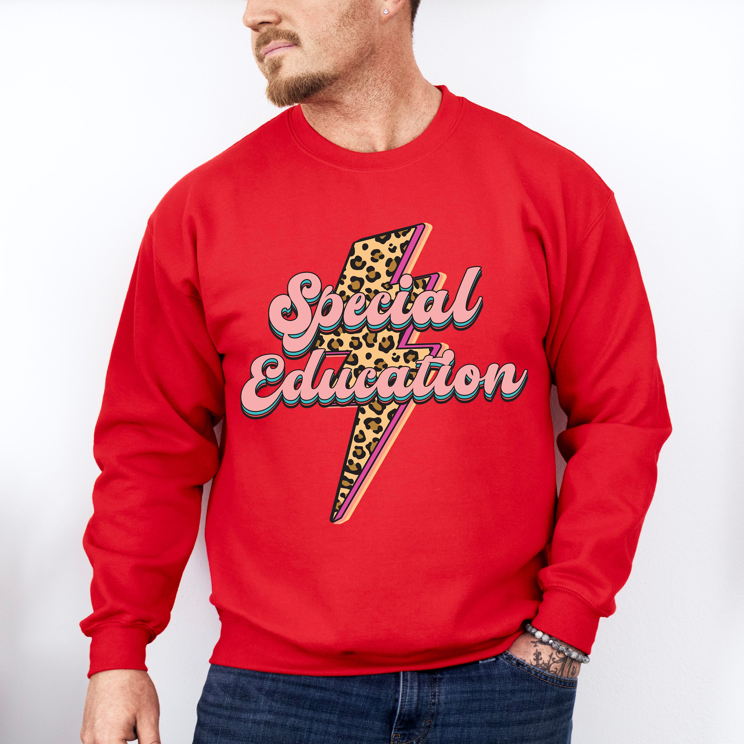 Special Education Lightning Design - Special Education Unisex Crewneck T-Shirt Sweatshirt Hoodie