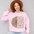 Only A Special Person Can Hear What A Child Cannot Say Design - Special Education Unisex Crewneck T-Shirt Sweatshirt Hoodie