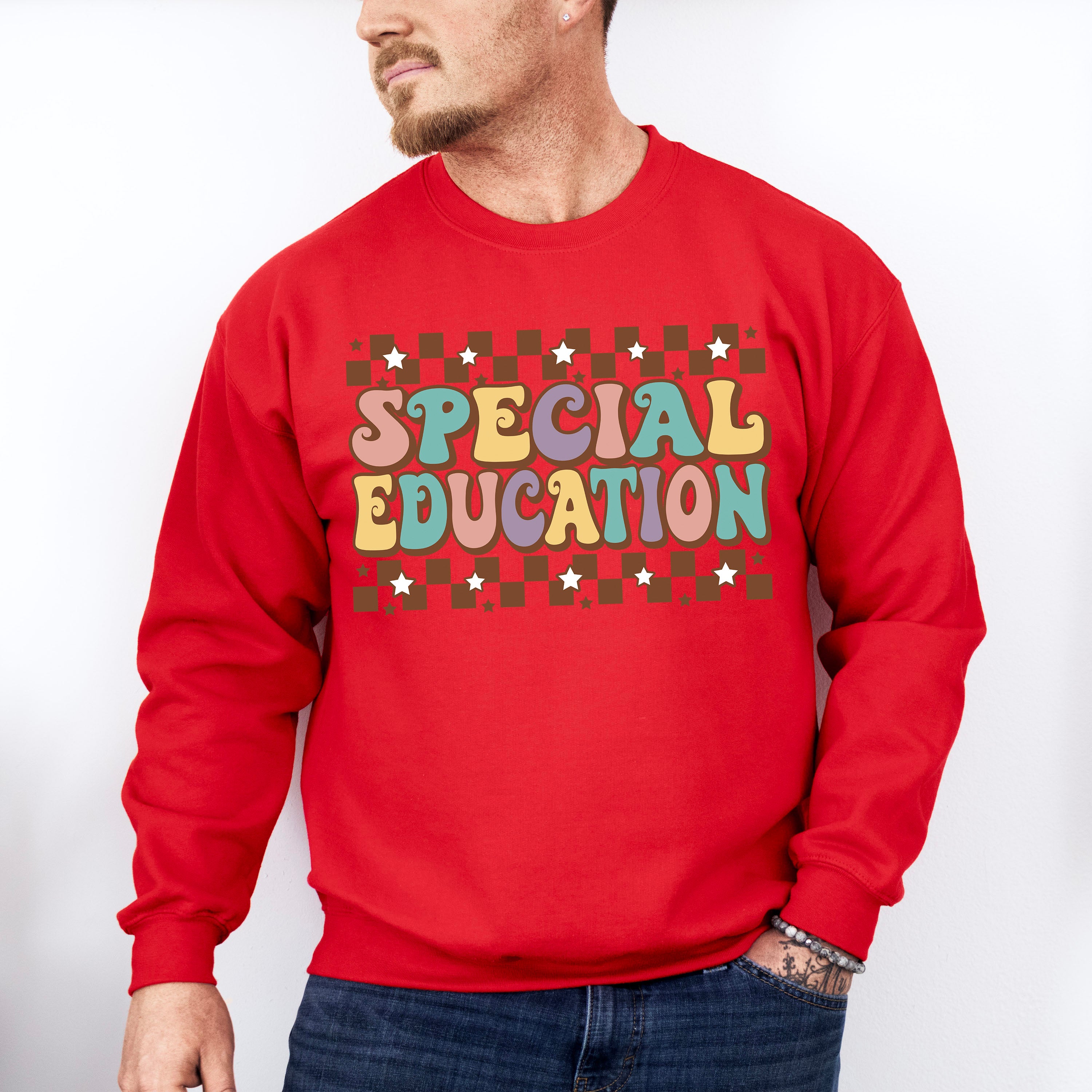 Retro Special Education Design - Special Education Unisex Crewneck T-Shirt Sweatshirt Hoodie