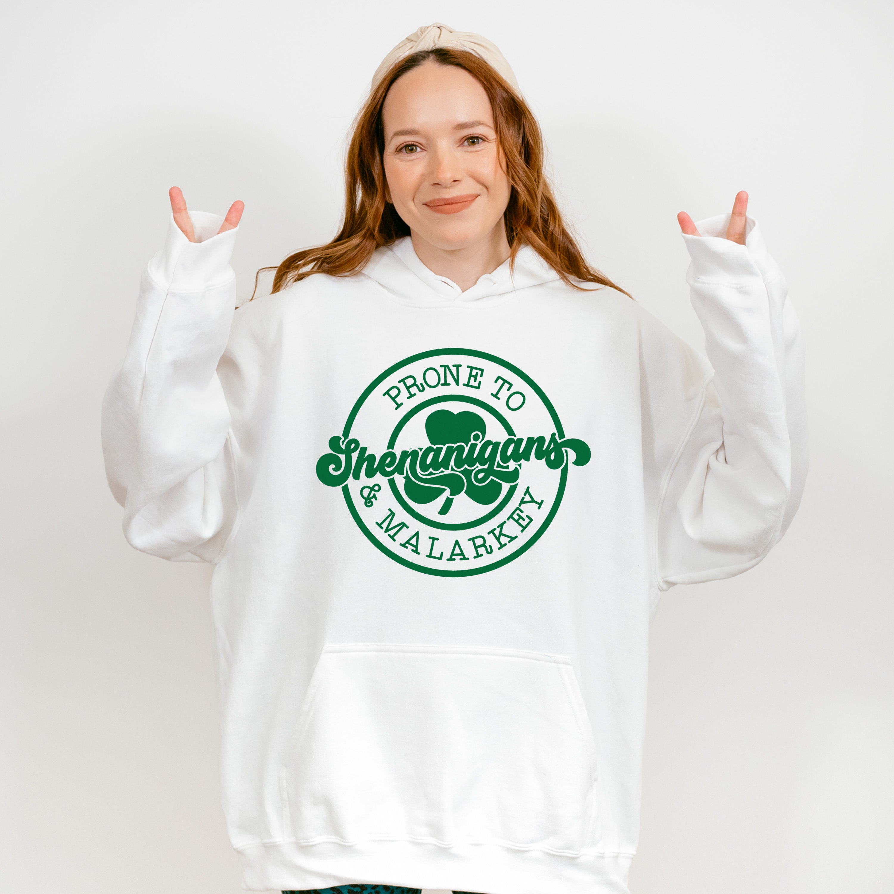 Prone To Shenanigans Malarkey - St. Patrick's Day Theme Unisex Crewneck T-Shirt Sweatshirt Hoodie