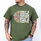 Retro Special Person Can Hear What A Child Cannot Say Design - Special Education Unisex Crewneck T-Shirt Sweatshirt Hoodie
