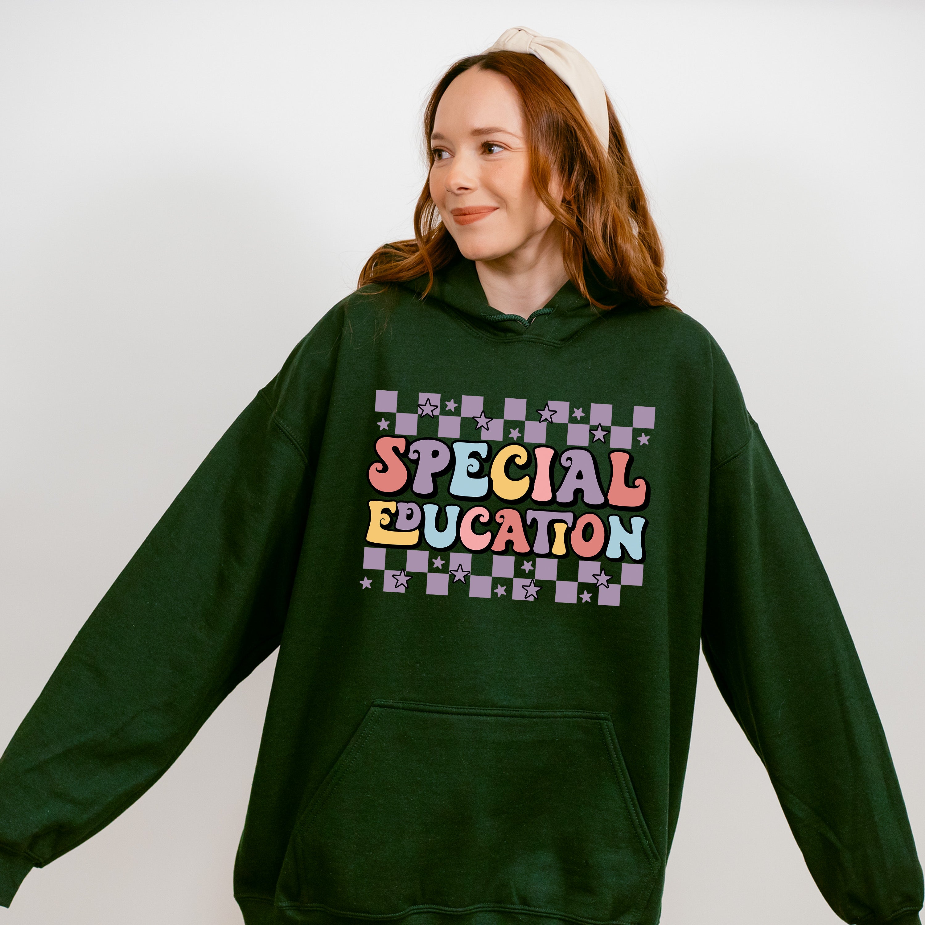 Retro Special Education Star Design - Special Education Unisex Crewneck T-Shirt Sweatshirt Hoodie