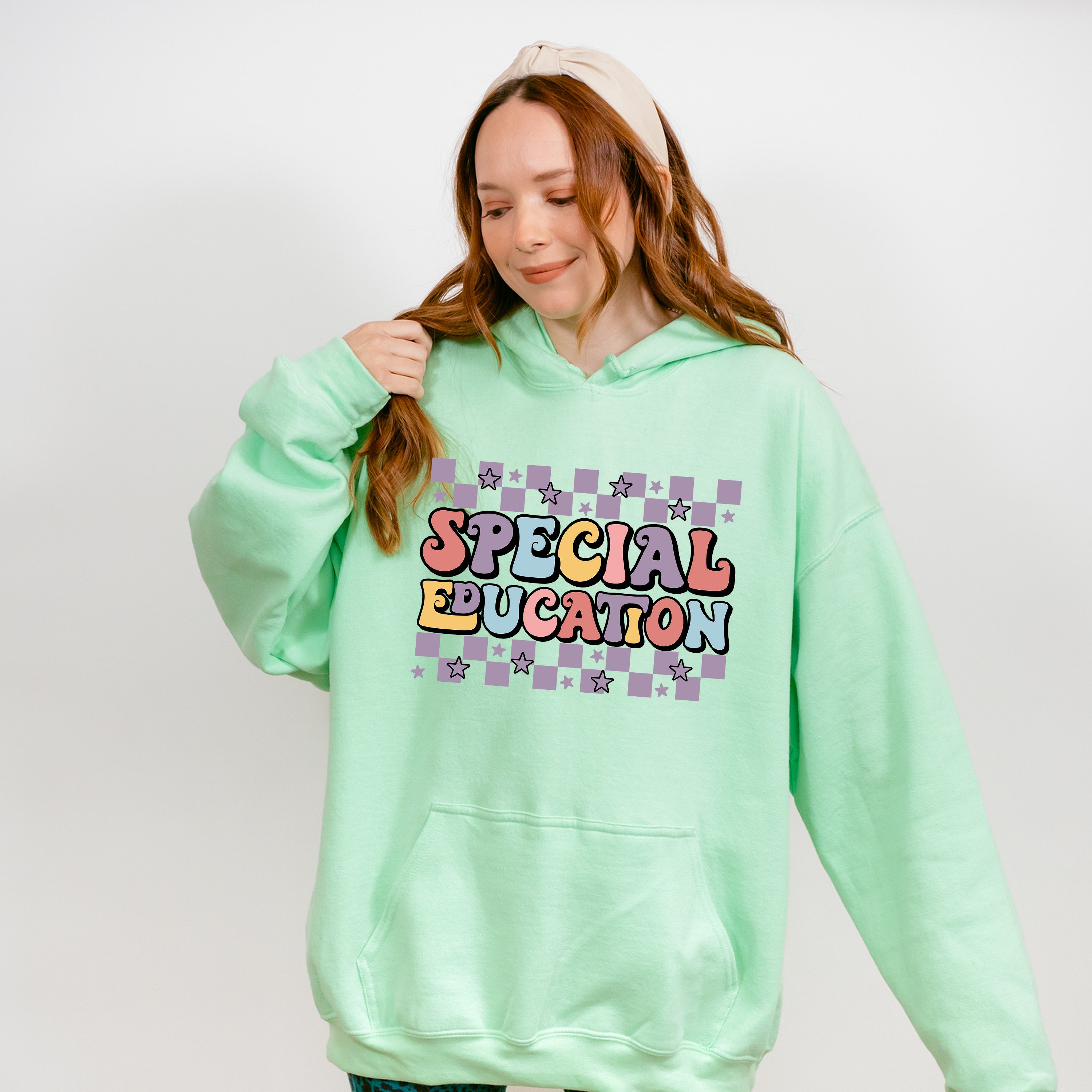 Retro Special Education Star Design - Special Education Unisex Crewneck T-Shirt Sweatshirt Hoodie