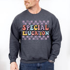 Retro Special Education Star Design - Special Education Unisex Crewneck T-Shirt Sweatshirt Hoodie