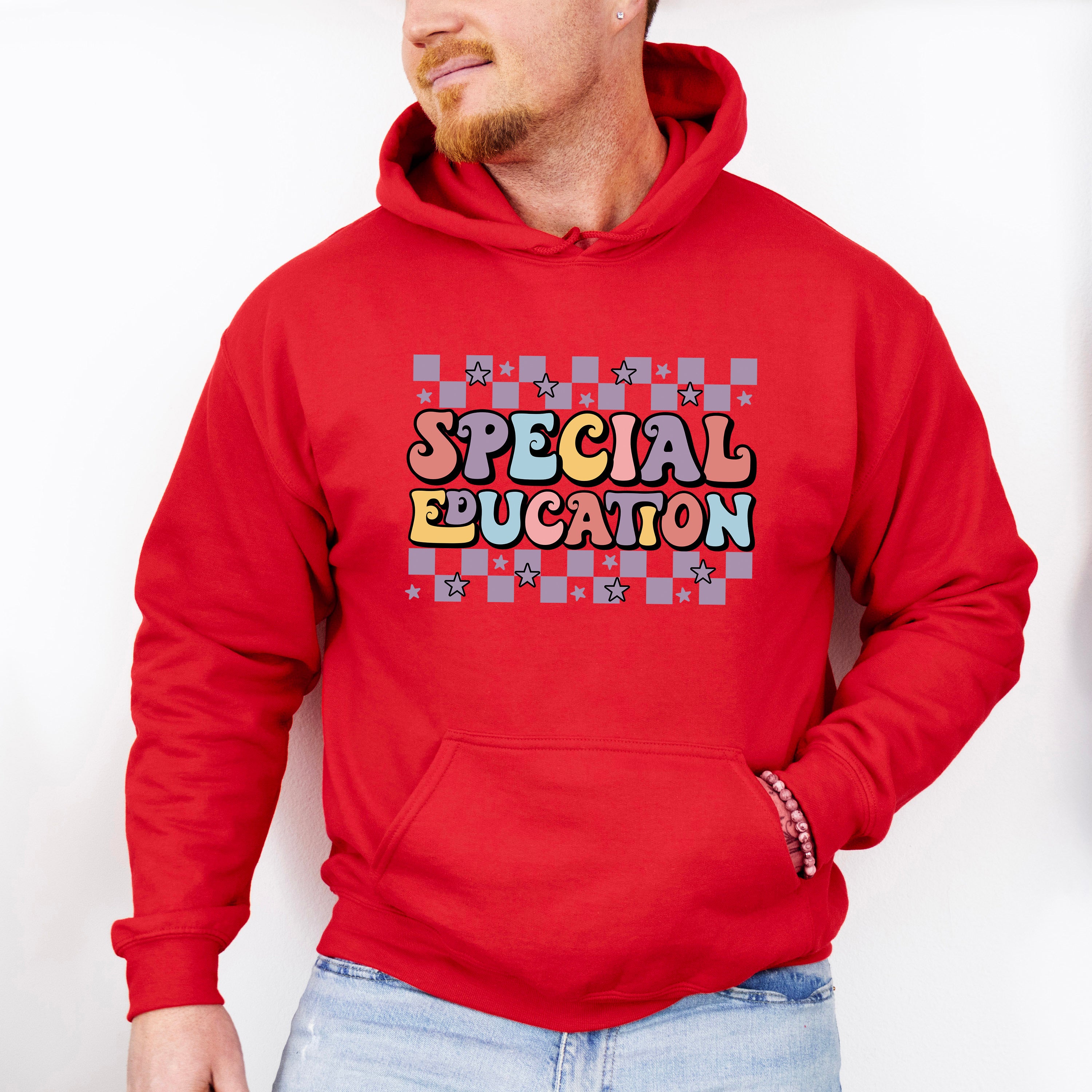 Retro Special Education Star Design - Special Education Unisex Crewneck T-Shirt Sweatshirt Hoodie