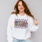 Retro Special Education Star Design - Special Education Unisex Crewneck T-Shirt Sweatshirt Hoodie