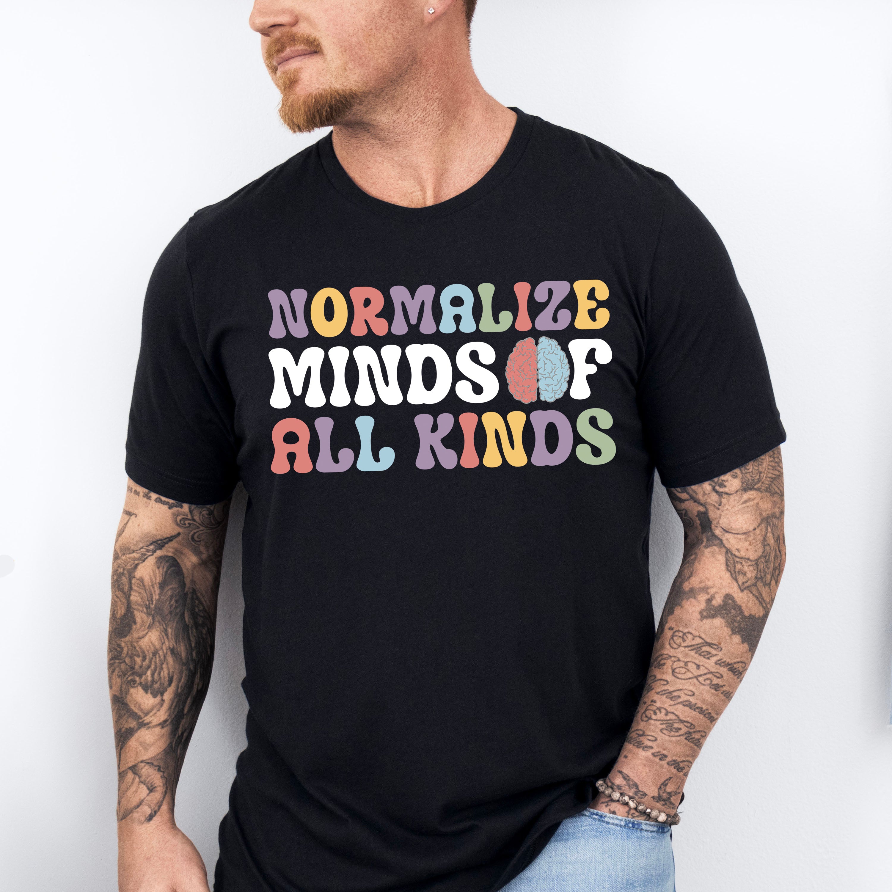 Normalize Minds Of All Kinds Design - Special Education Unisex Crewneck T-Shirt Sweatshirt Hoodie