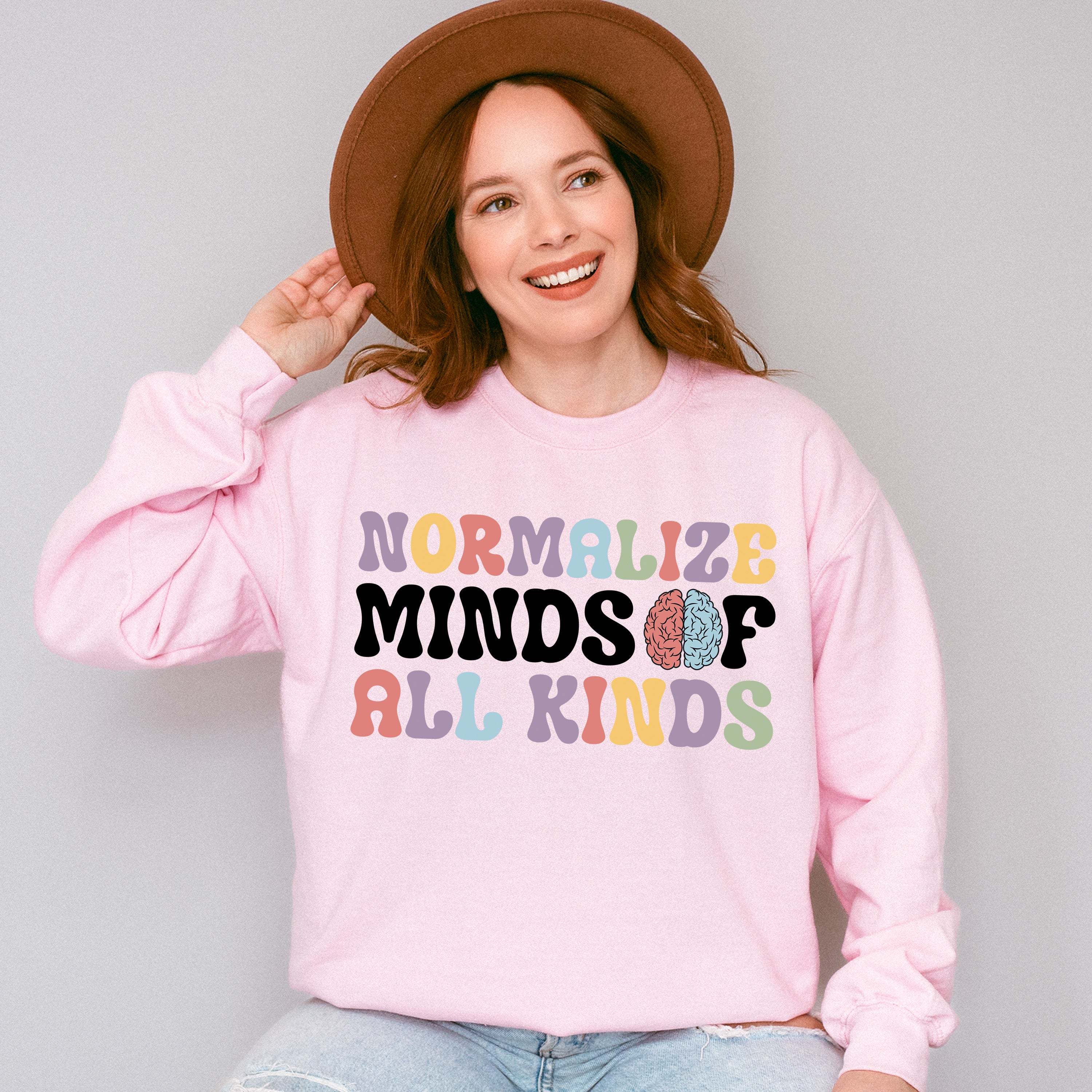 Normalize Minds Of All Kinds Design - Special Education Unisex Crewneck T-Shirt Sweatshirt Hoodie