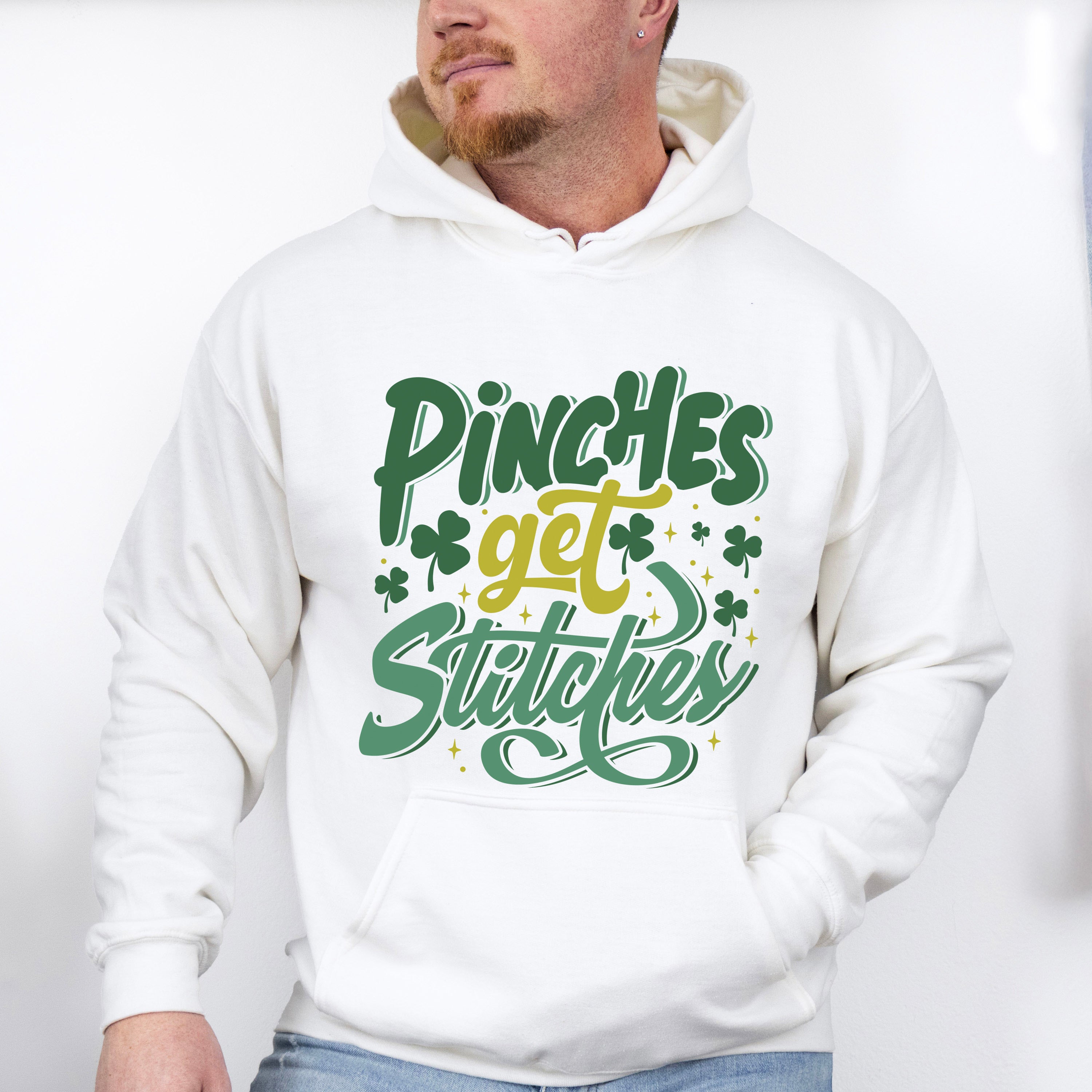 Pinches Get Stitches - St. Patrick's Day Theme Unisex Crewneck T-Shirt Sweatshirt Hoodie