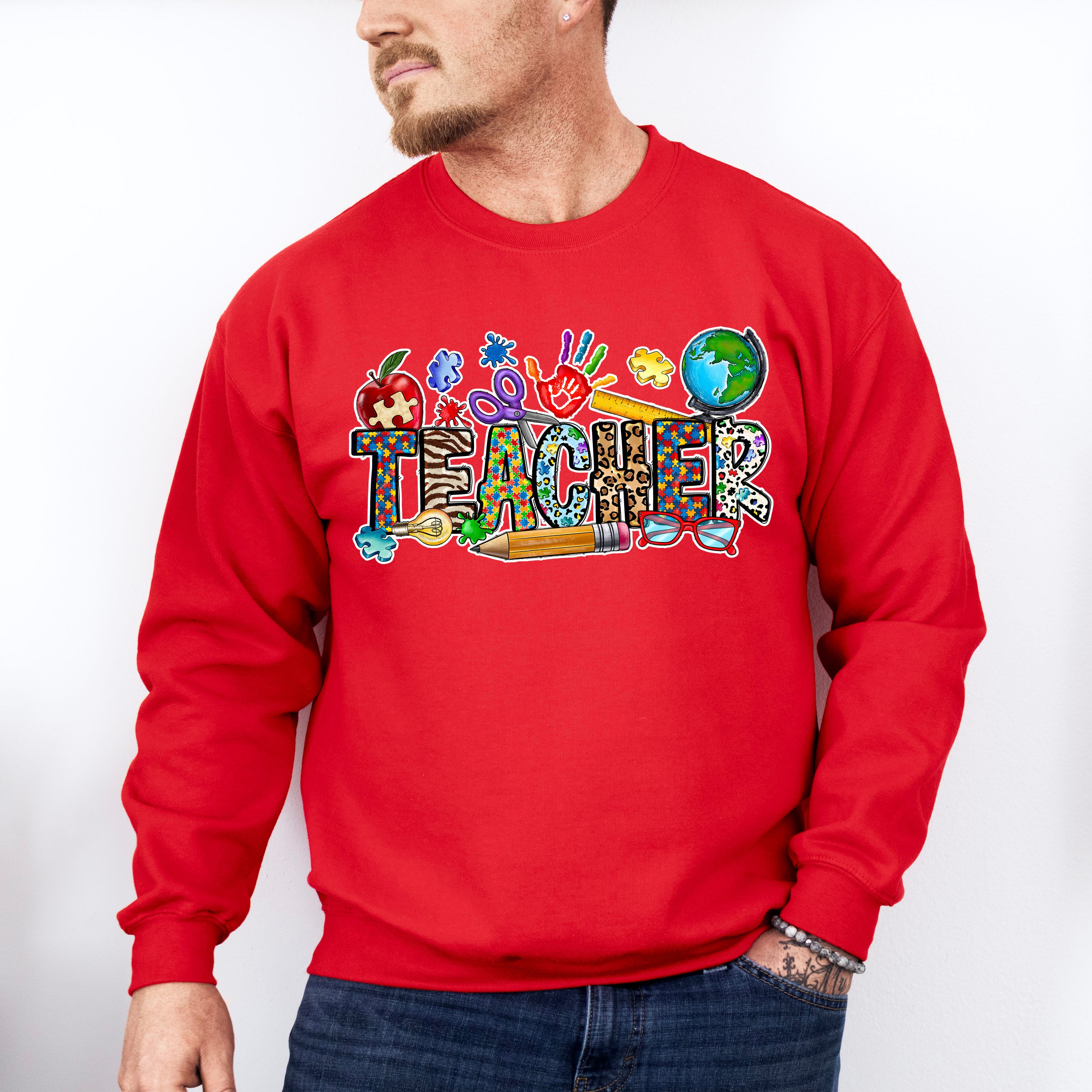 Teacher Design - Teacher Unisex Crewneck T-Shirt Sweatshirt Hoodie