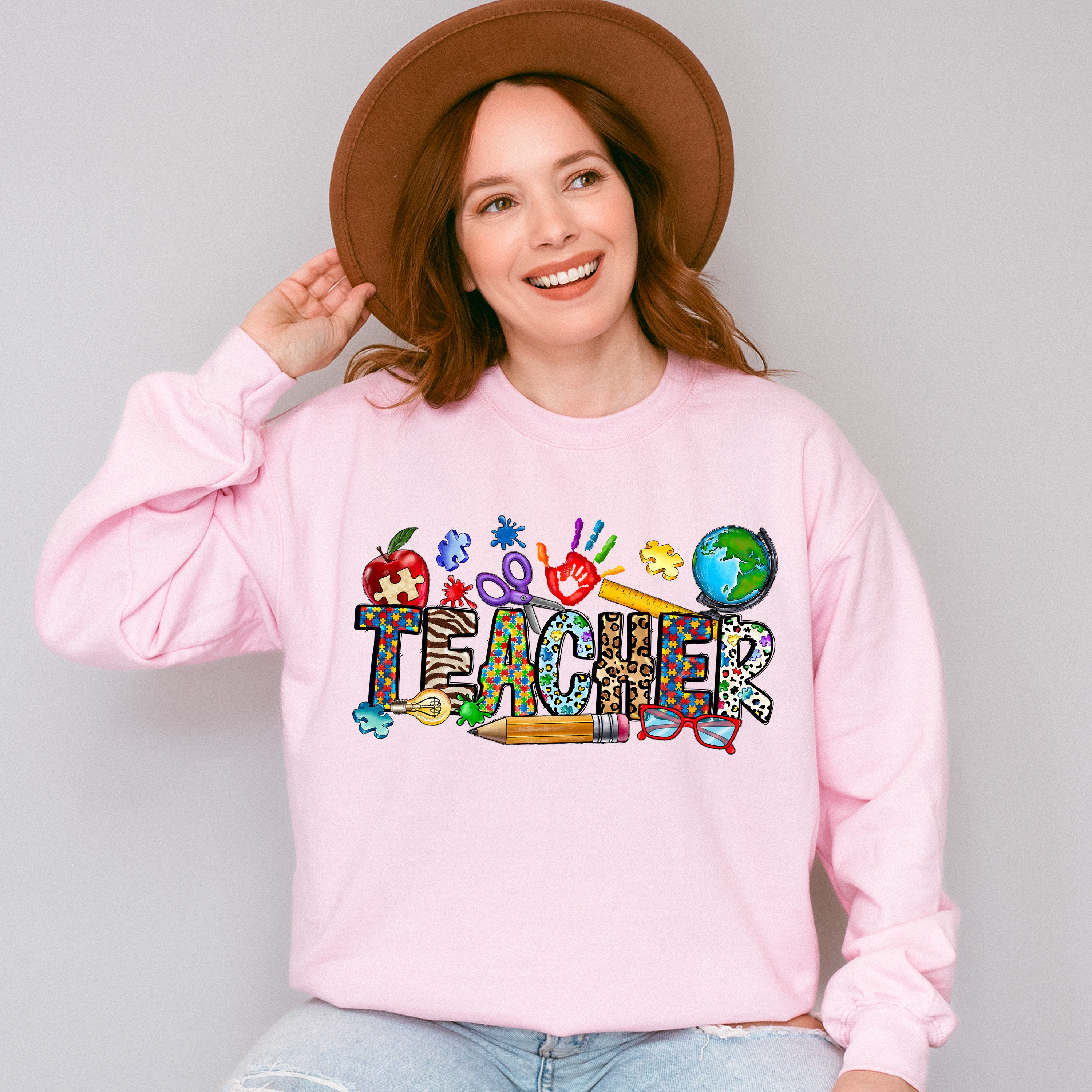 Teacher Design - Teacher Unisex Crewneck T-Shirt Sweatshirt Hoodie