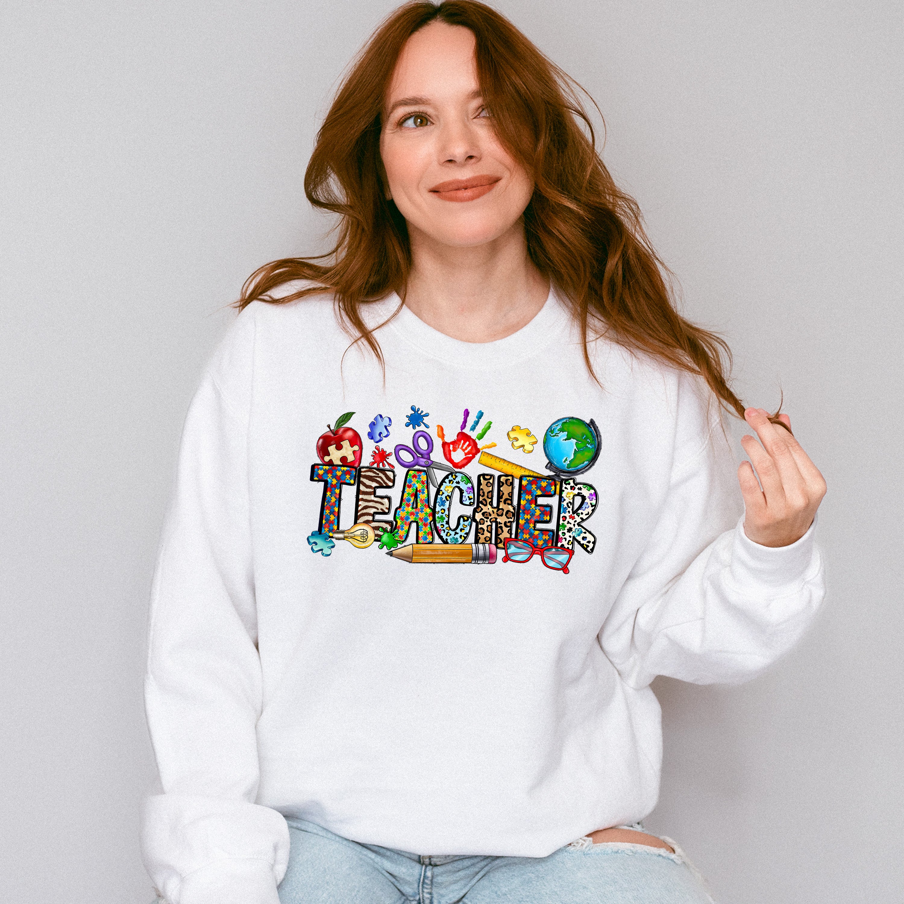 Teacher Design - Teacher Unisex Crewneck T-Shirt Sweatshirt Hoodie