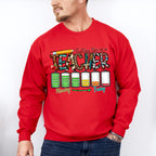 Battery Life Of A Teacher Monday To Friday - Teacher Unisex Crewneck T-Shirt Sweatshirt Hoodie