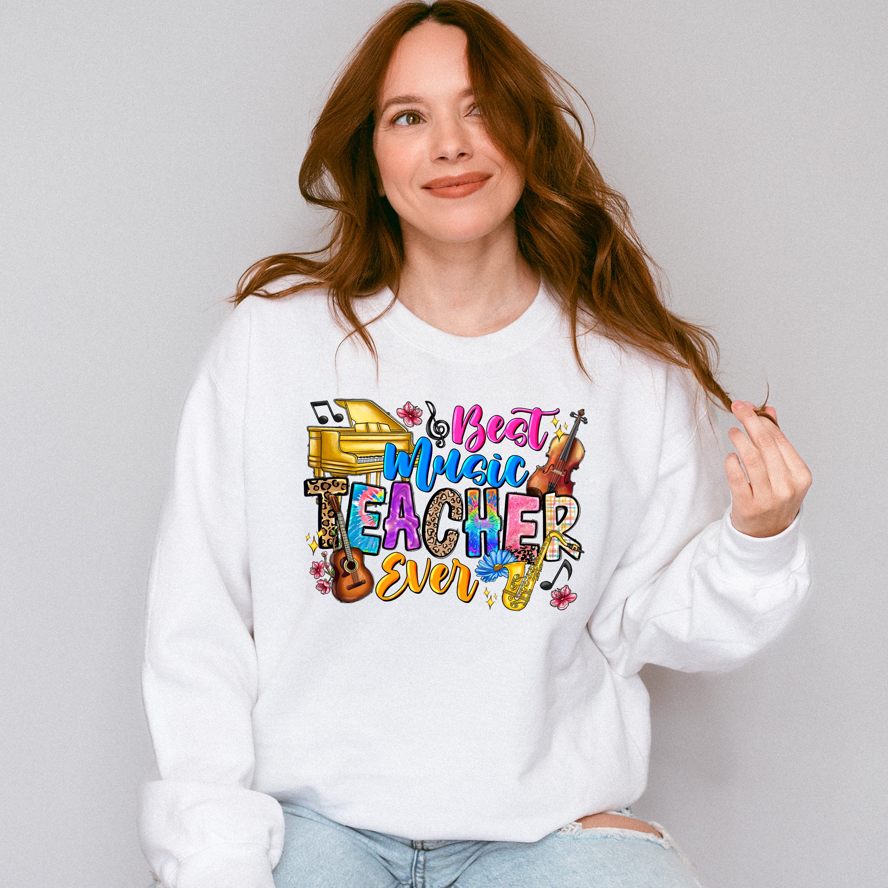 Best Music Teacher Ever - Teacher Unisex Crewneck T-Shirt Sweatshirt Hoodie