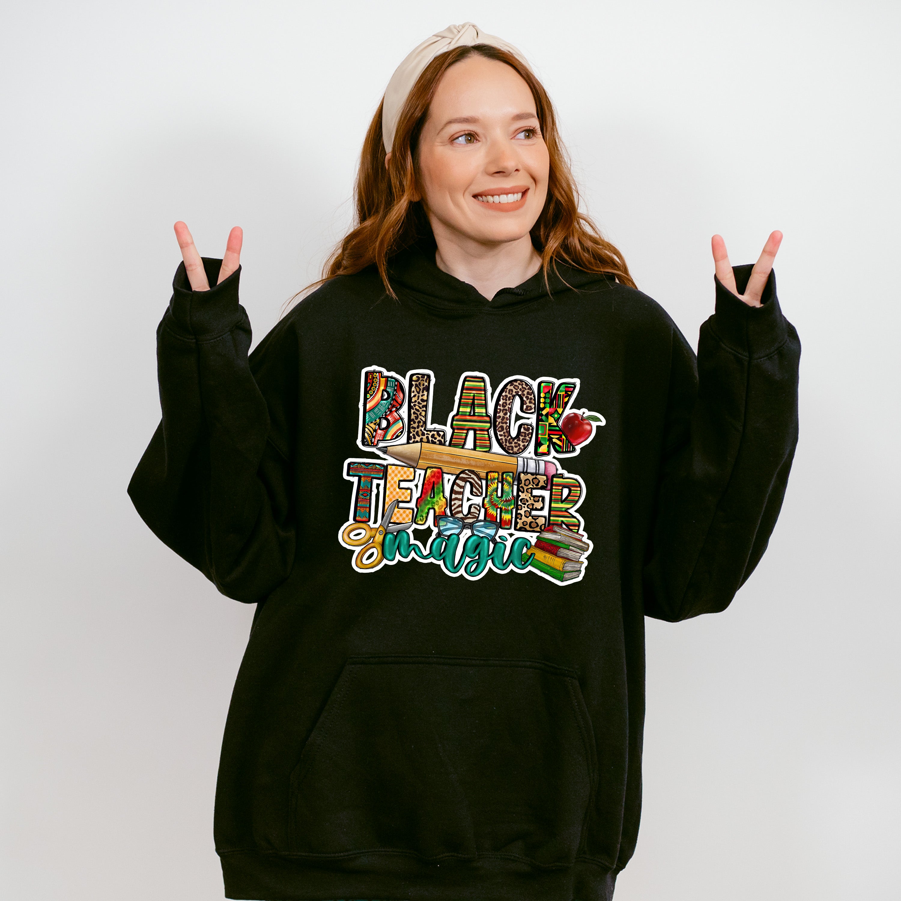 Black Teacher Magic - Teacher Unisex Crewneck T-Shirt Sweatshirt Hoodie