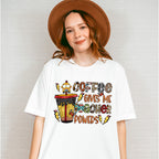 Coffee Gives Me Teacher Powers Design - Teacher Unisex Crewneck T-Shirt Sweatshirt Hoodie