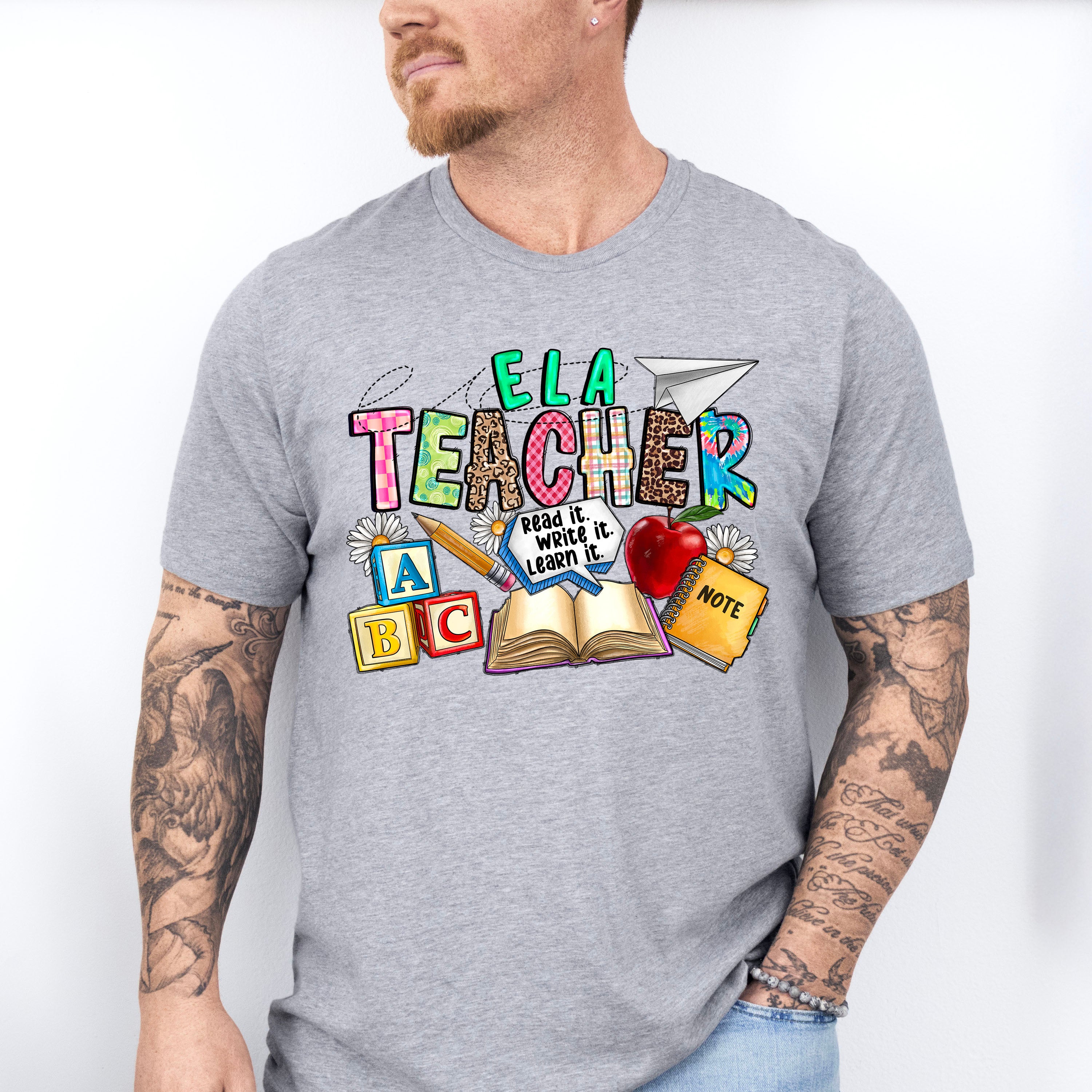 Ela Teacher Design - Teacher Unisex Crewneck T-Shirt Sweatshirt Hoodie