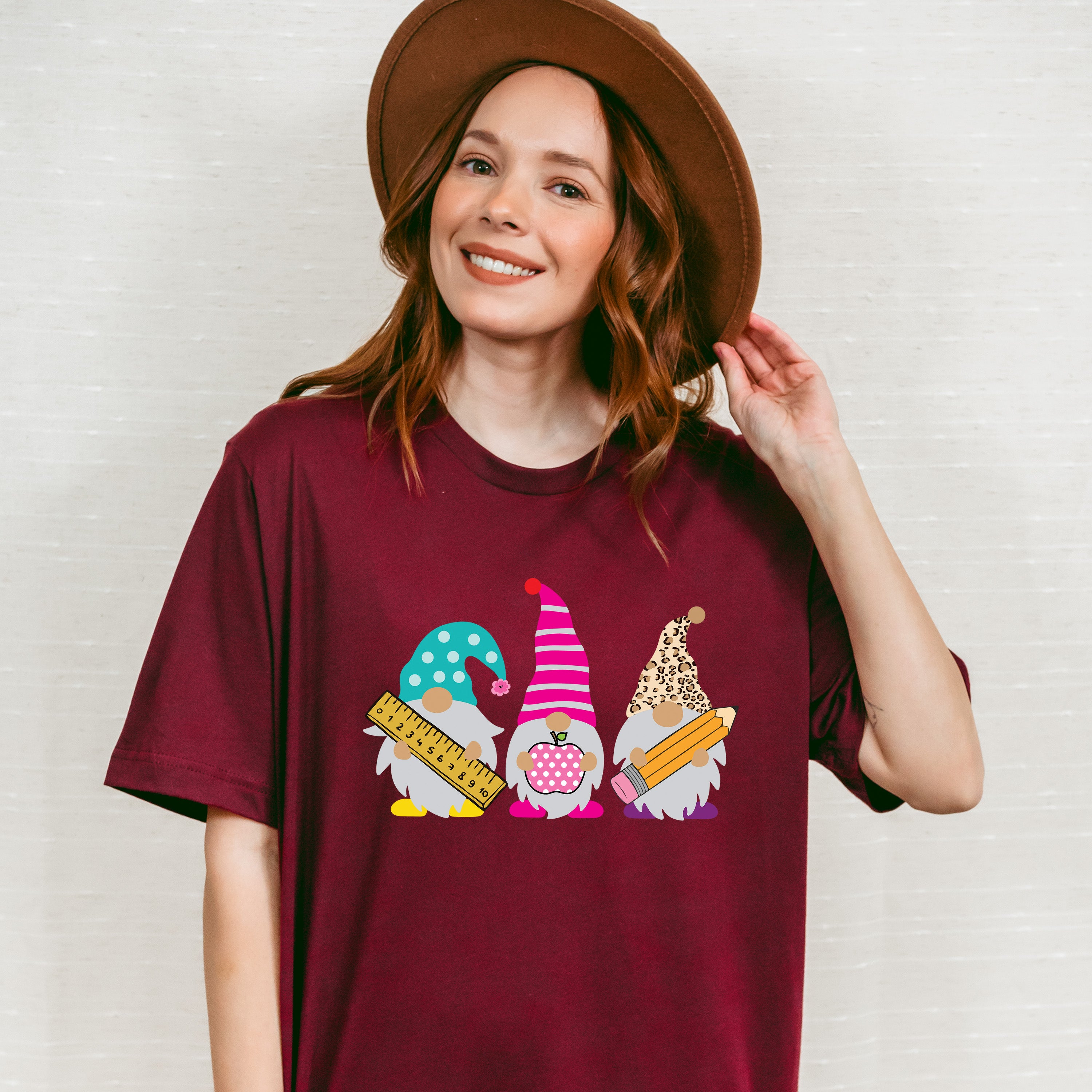 Gnomes Teacher Design - Teacher Unisex Crewneck T-Shirt Sweatshirt Hoodie