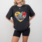 Teacher Heart Design - Teacher Unisex Crewneck T-Shirt Sweatshirt Hoodie