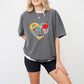 Teacher Heart Design - Teacher Unisex Crewneck T-Shirt Sweatshirt Hoodie