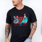 Peace Love Teach Design - Teacher Unisex Crewneck T-Shirt Sweatshirt Hoodie