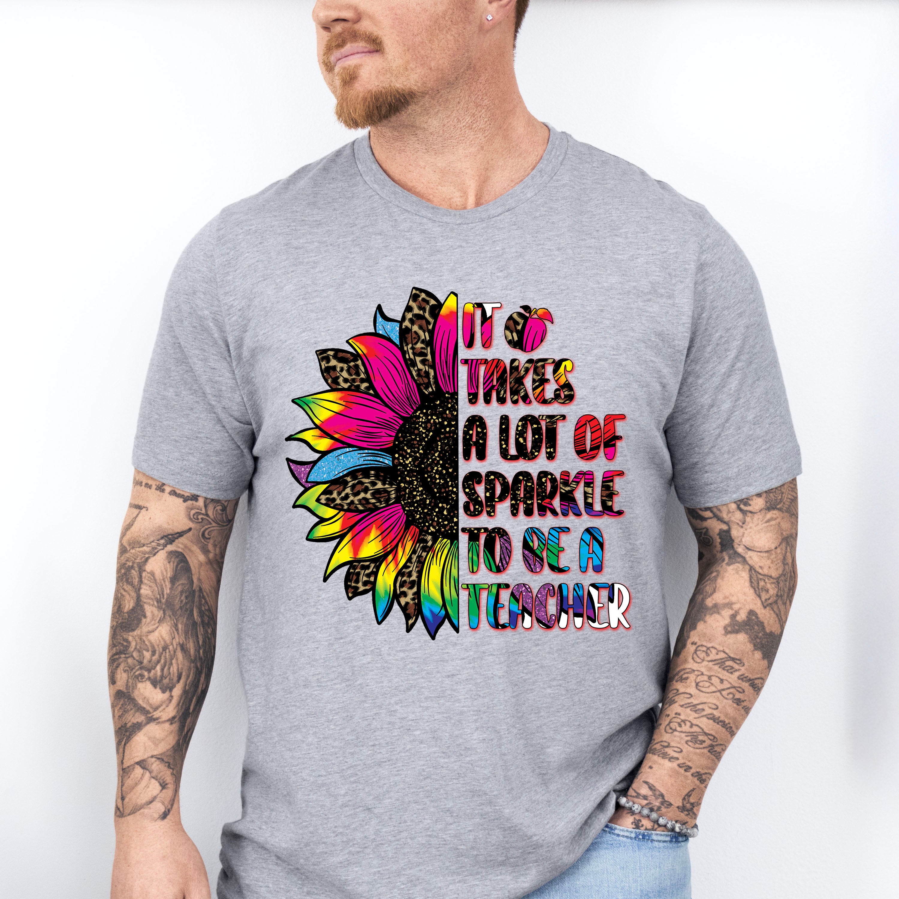 It Takes A Lot Of sparkle To Be A Teachers Design - Teacher Unisex Crewneck T-Shirt Sweatshirt Hoodie