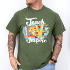 Teach Love Inspire Design - Teacher Unisex Crewneck T-Shirt Sweatshirt Hoodie