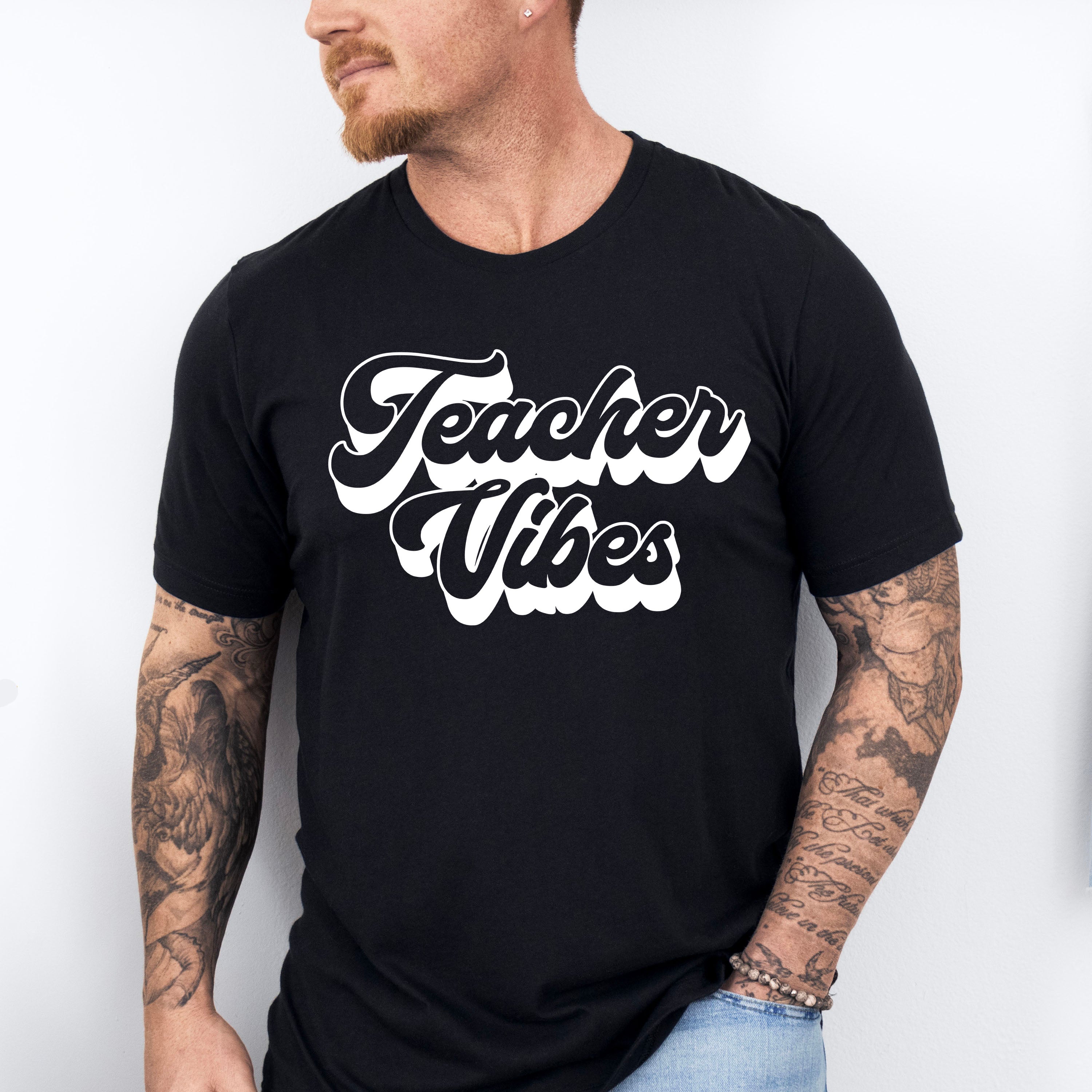 Teacher Vibes Design - Teacher Unisex Crewneck T-Shirt Sweatshirt Hoodie