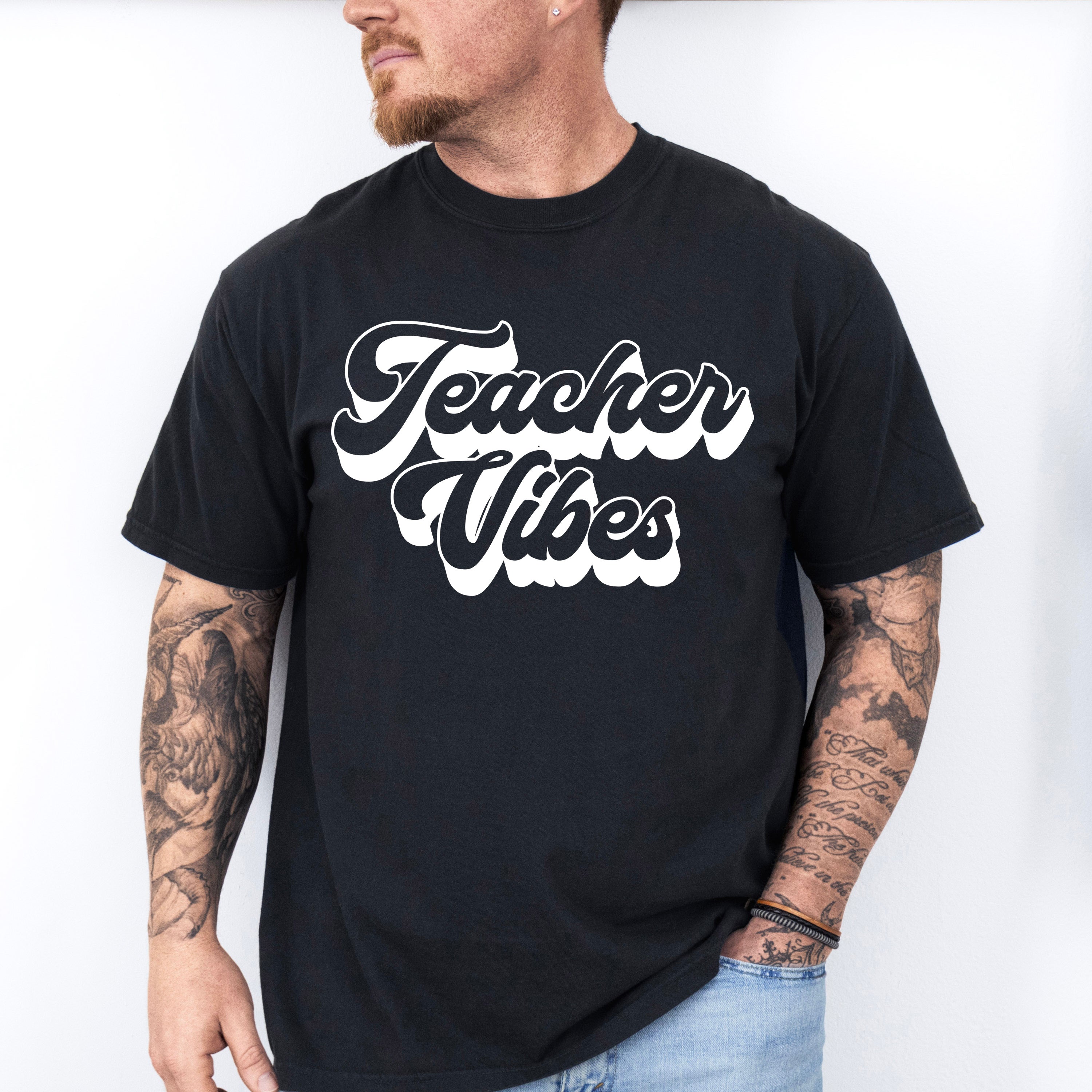 Teacher Vibes Design - Teacher Unisex Crewneck T-Shirt Sweatshirt Hoodie