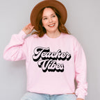 Teacher Vibes Design - Teacher Unisex Crewneck T-Shirt Sweatshirt Hoodie