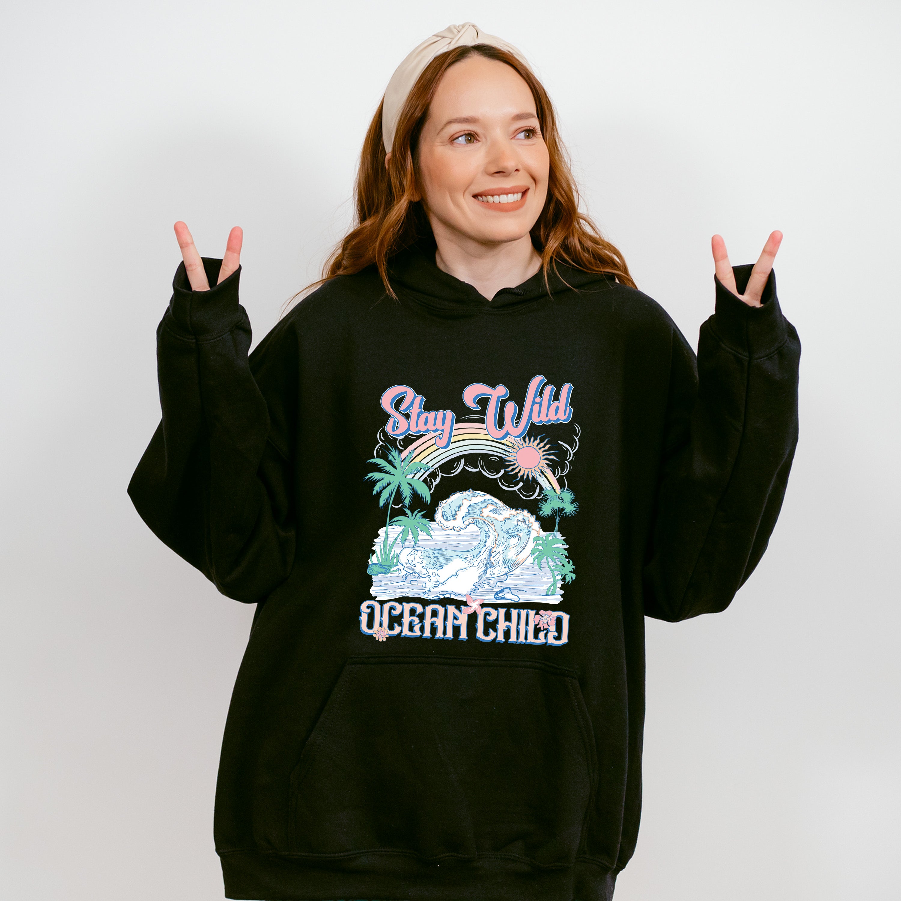 Stay Wild Ocean Child Design - Summer Theme Unisex Crewneck T-Shirt Sweatshirt Hoodie