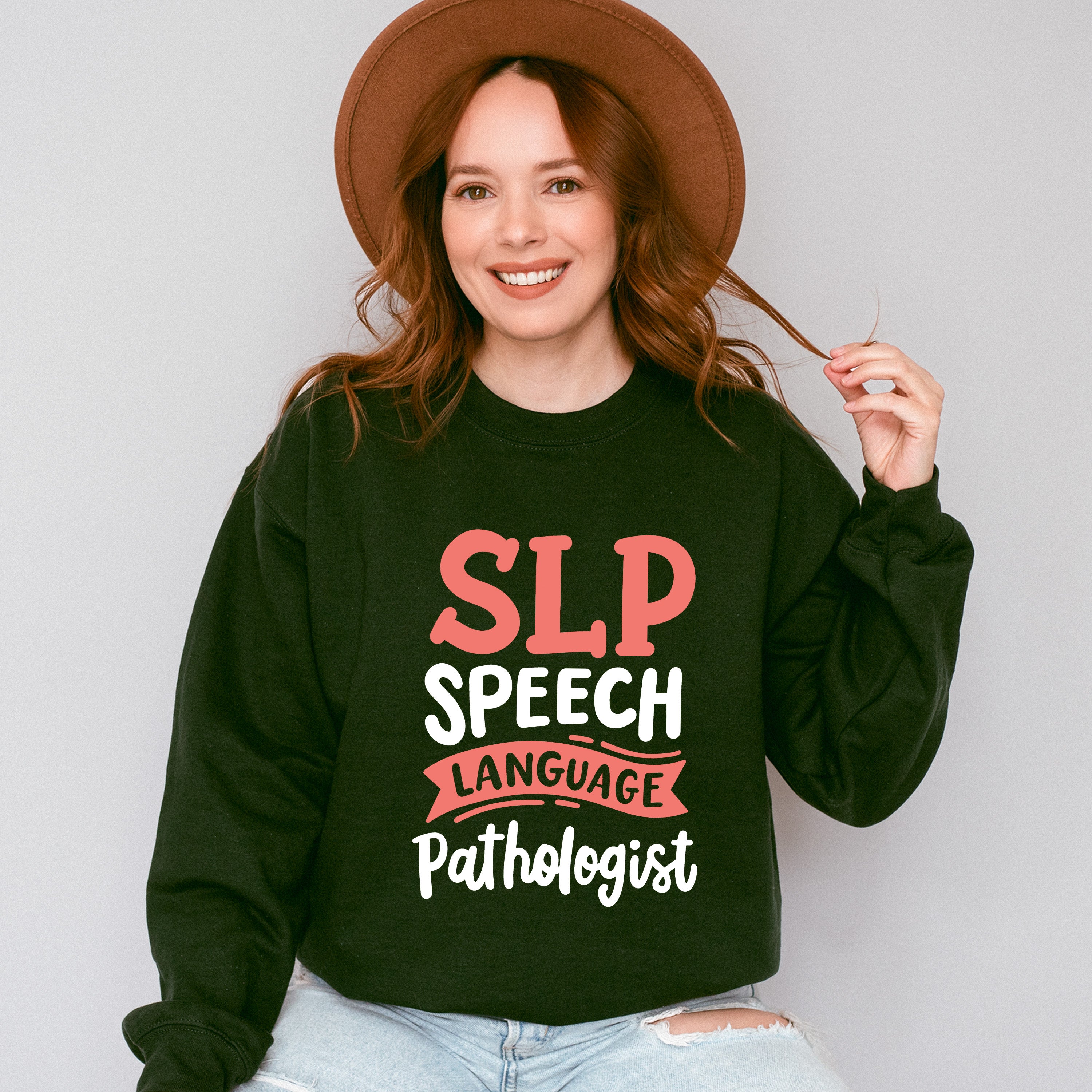 SLP Speech Language Pathologist Design - Therapy Unisex Crewneck T-Shirt Sweatshirt Hoodie