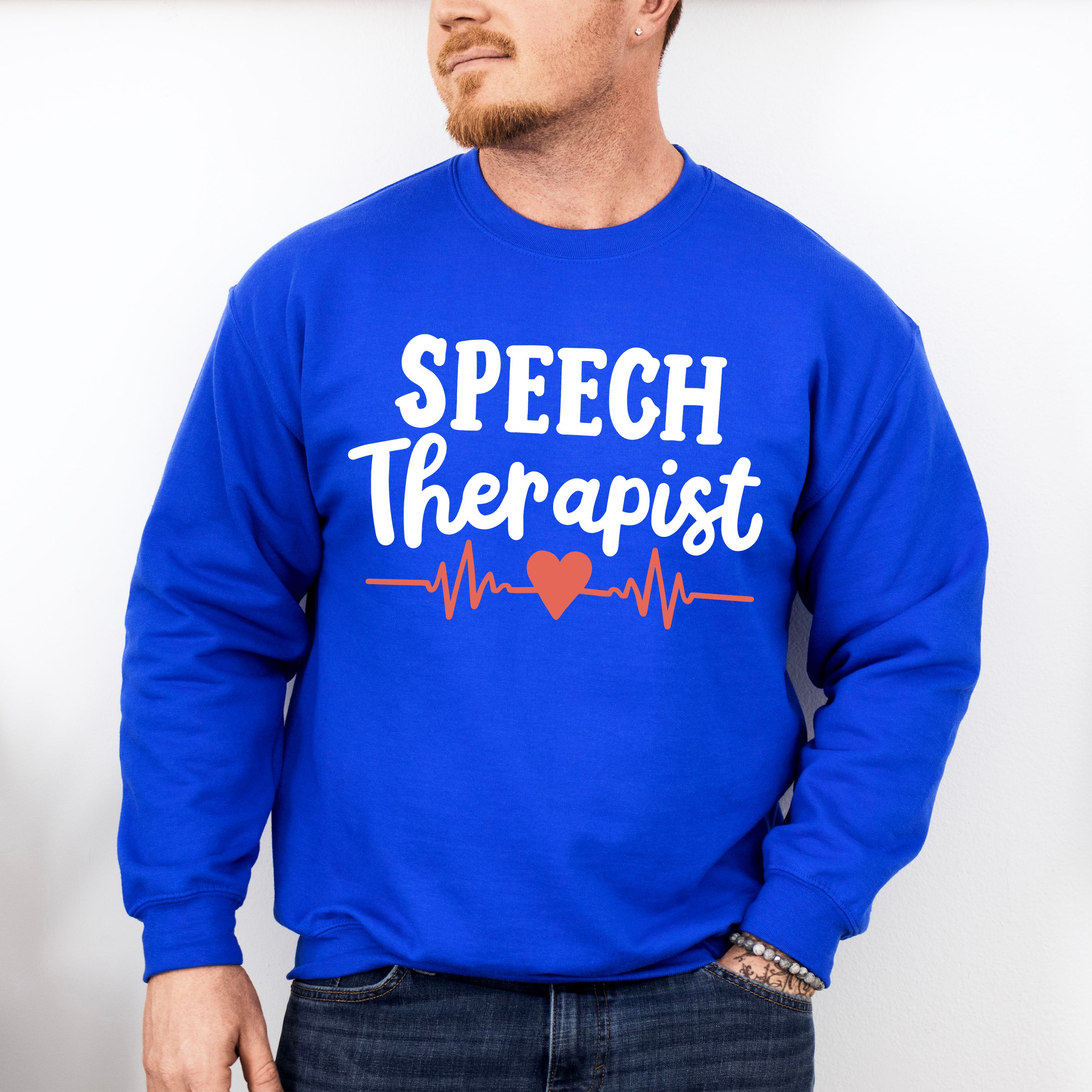Speech Therapist Heart Design - Therapy Unisex Crewneck T-Shirt Sweatshirt Hoodie