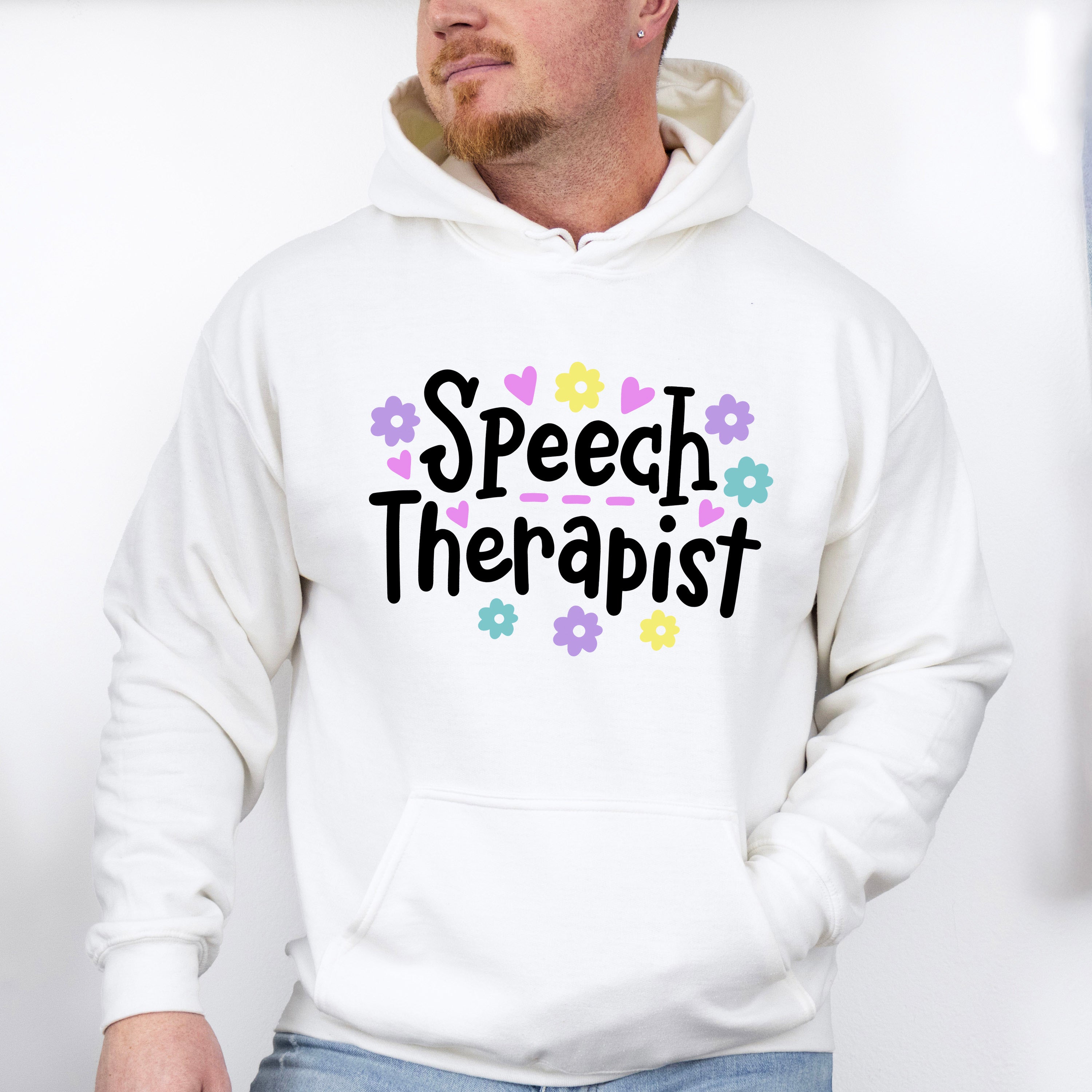 Flower Speech Therapist  Design - Therapy Unisex Crewneck T-Shirt Sweatshirt Hoodie