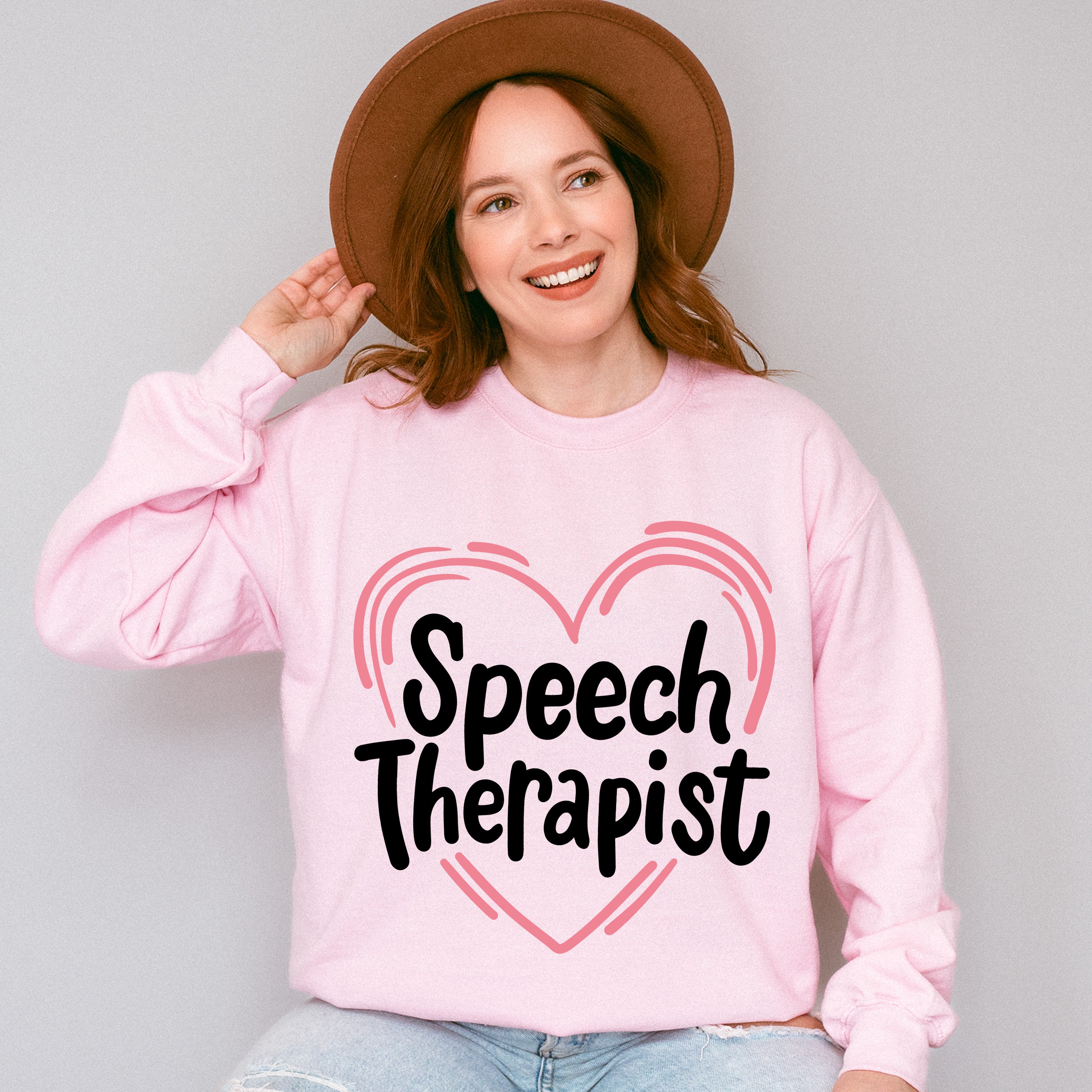 Heart Speech Therapist  Design - Therapy Unisex Crewneck T-Shirt Sweatshirt Hoodie