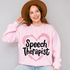 Heart Speech Therapist  Design - Therapy Unisex Crewneck T-Shirt Sweatshirt Hoodie